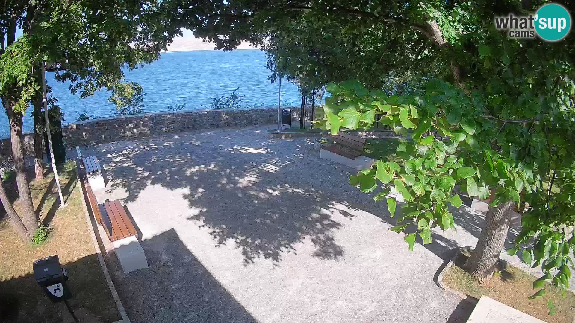 Senj Live Webcam – Schriftstellerpark und Velebit-Kanal