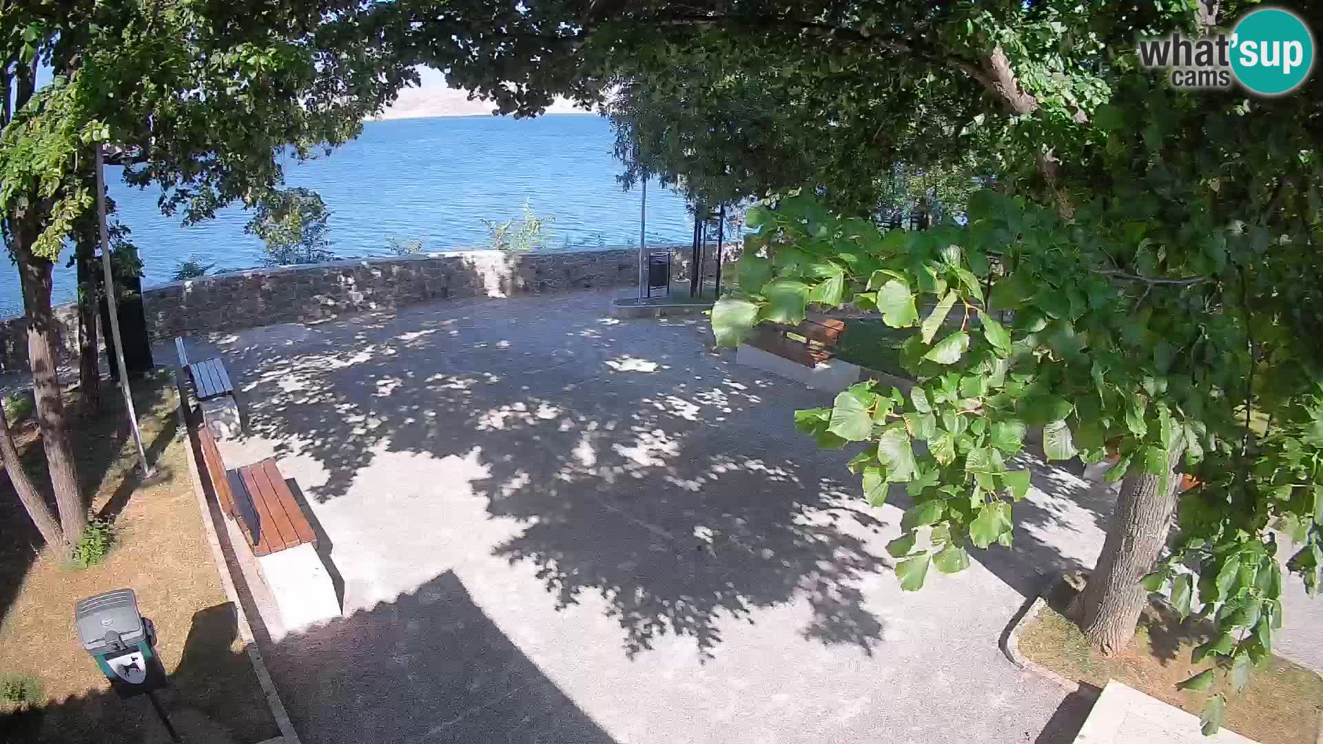 Senj Live Cam – Writers’ Park and the Velebit Channel
