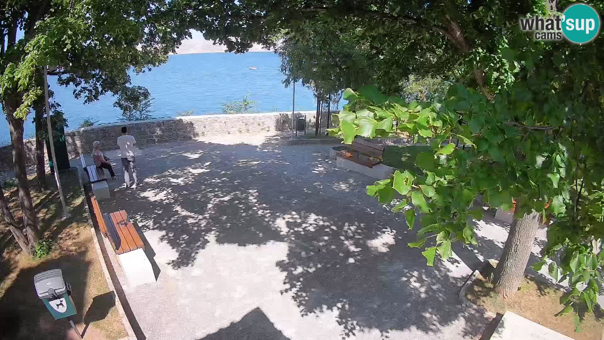Senj Live Webcam – Schriftstellerpark und Velebit-Kanal