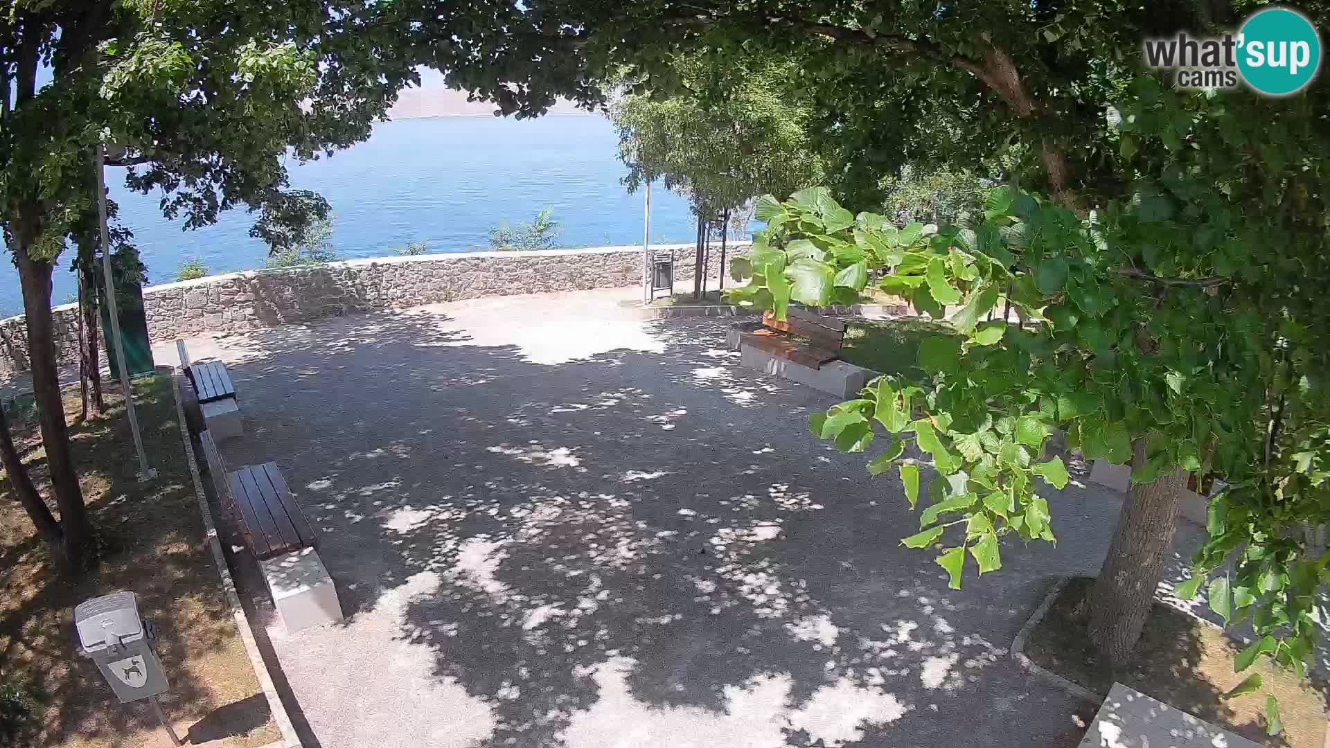 Senj Live Cam – Writers’ Park and the Velebit Channel
