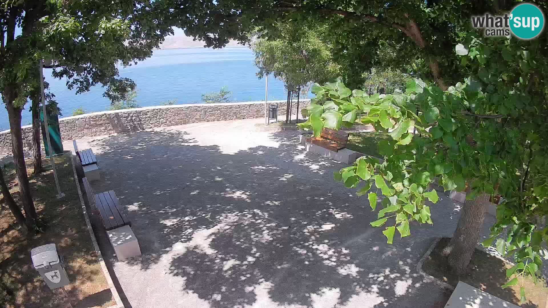 Senj Live Cam – Writers’ Park and the Velebit Channel