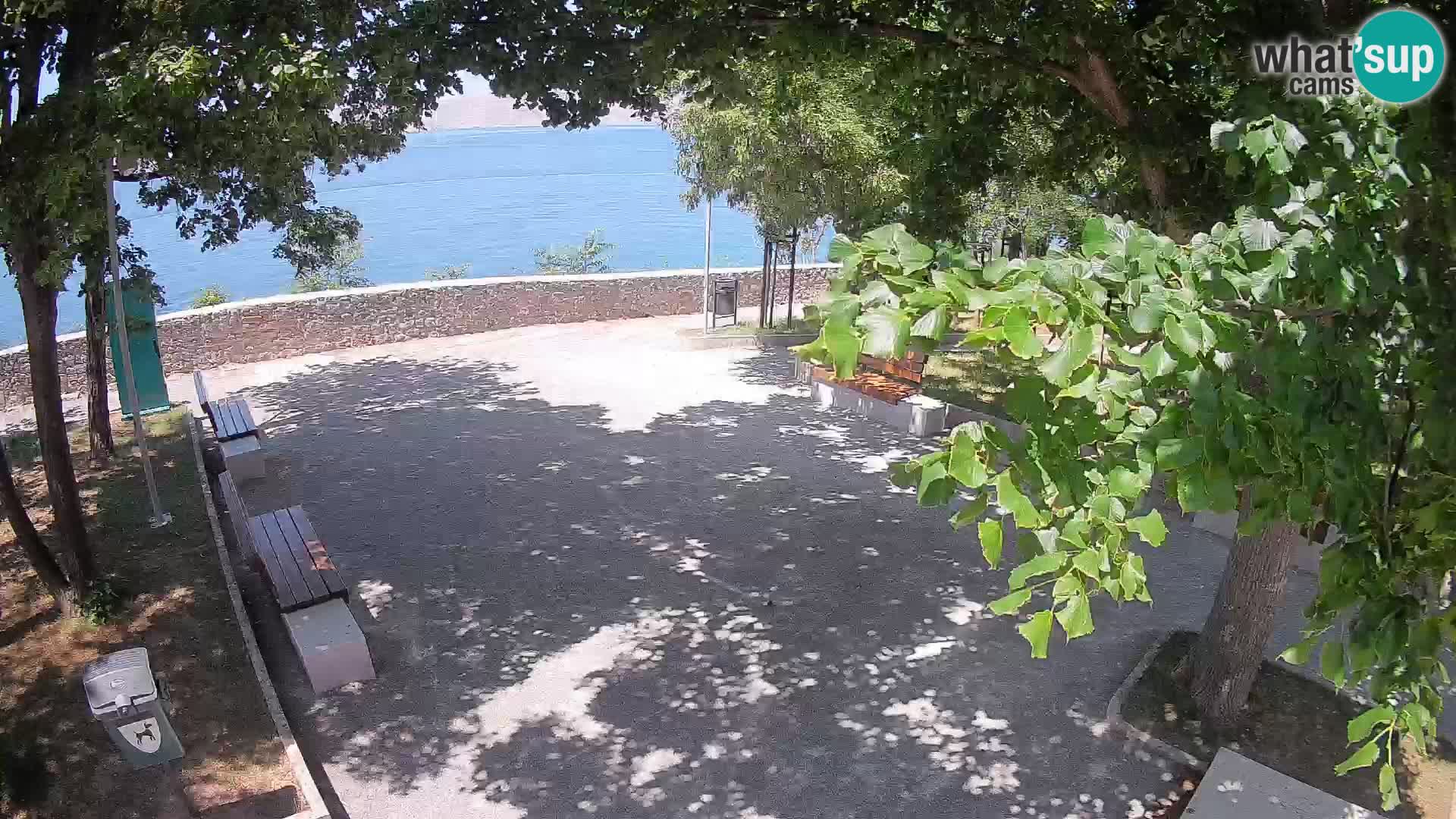Senj Live Cam – Writers’ Park and the Velebit Channel