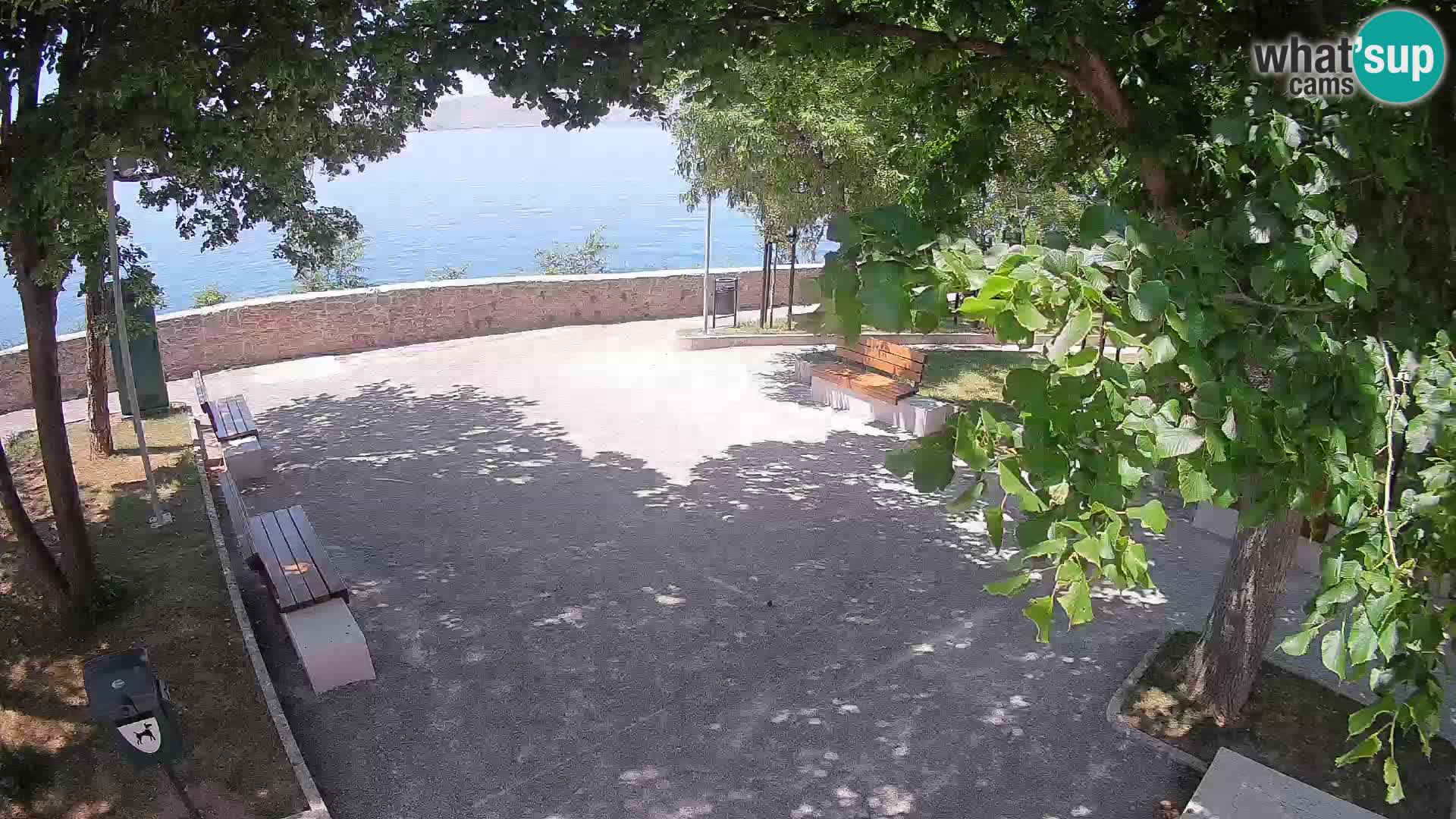 Senj Live Webcam – Schriftstellerpark und Velebit-Kanal