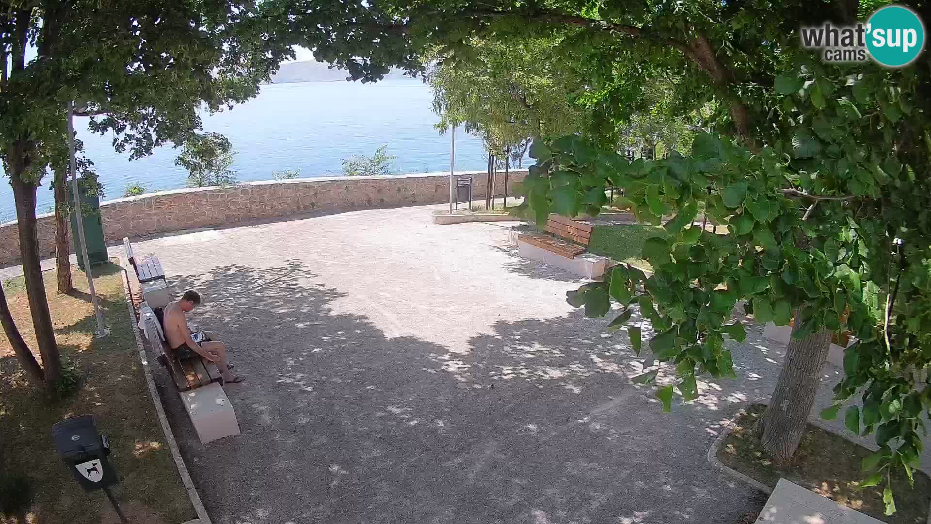 Senj Live Cam – Writers’ Park and the Velebit Channel