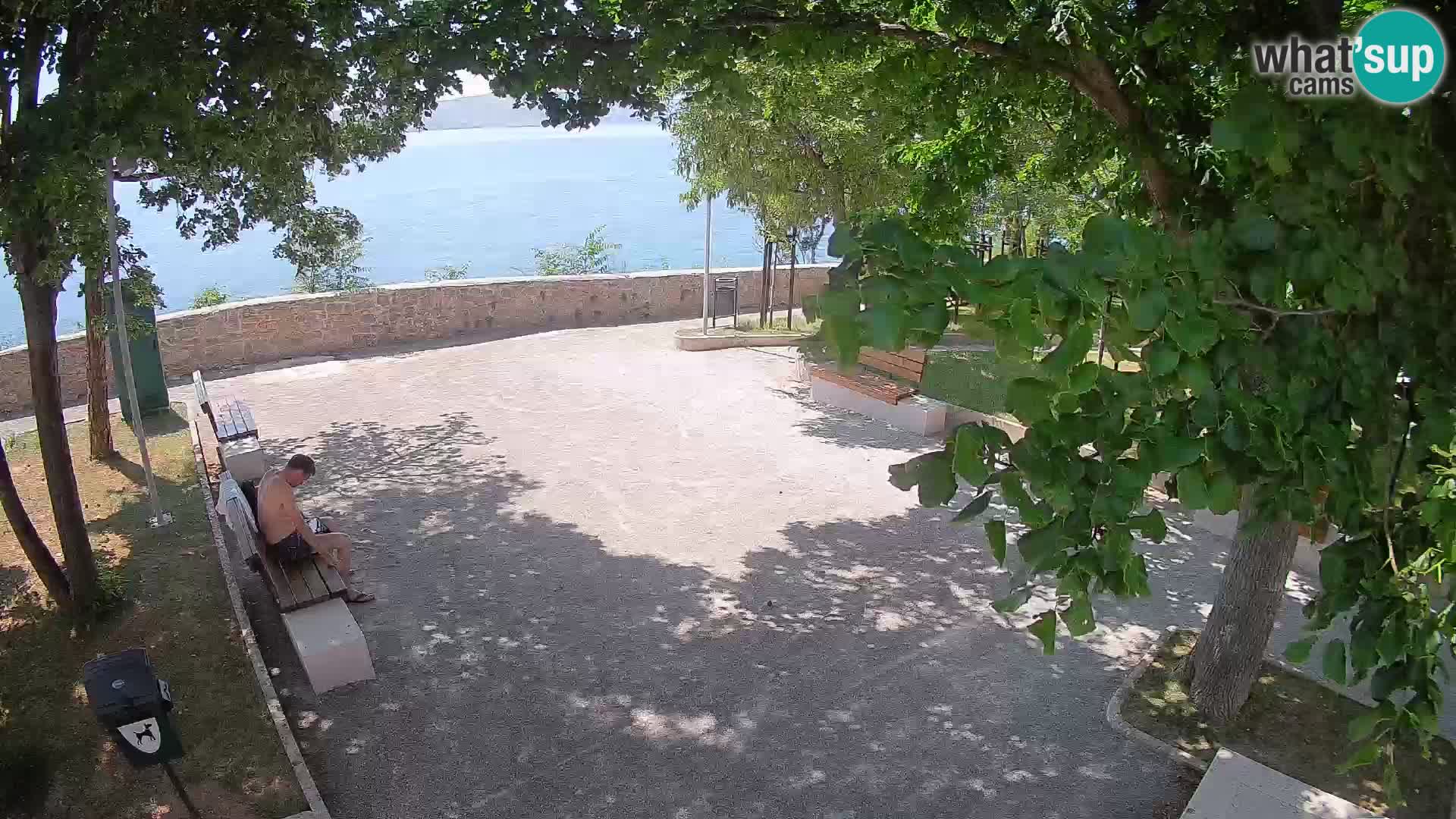 Senj Live Webcam – Schriftstellerpark und Velebit-Kanal