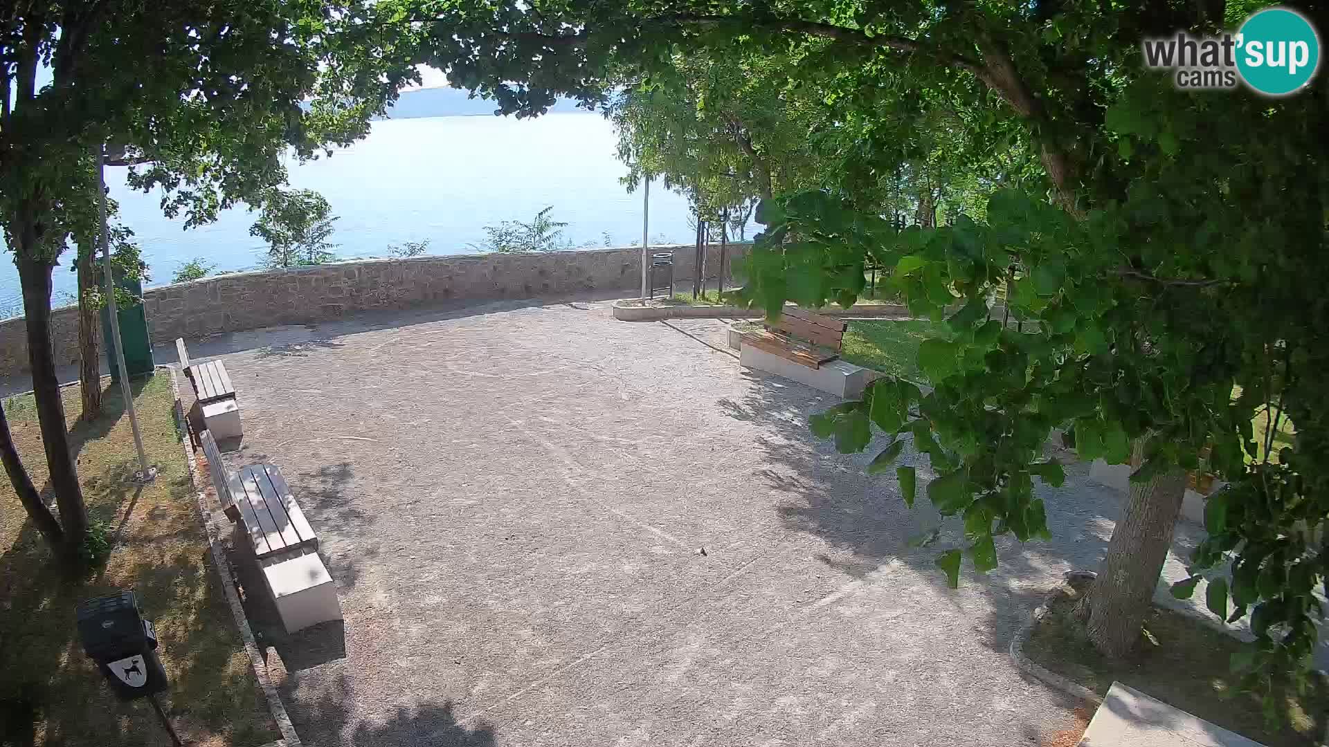 Senj Live Webcam – Schriftstellerpark und Velebit-Kanal