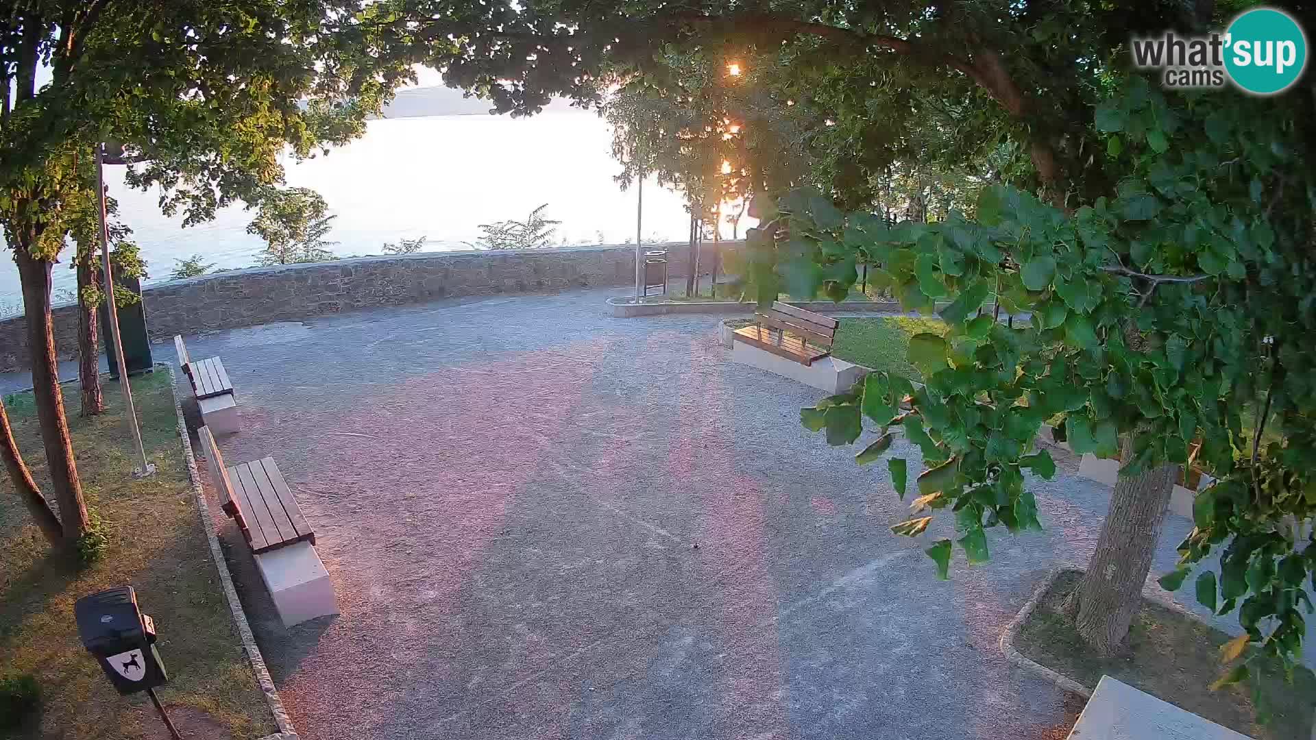 Senj Live Cam – Writers’ Park and the Velebit Channel