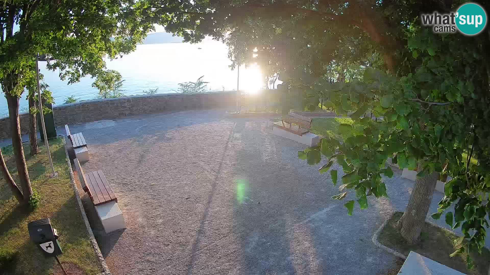 Senj Live Cam – Writers’ Park and the Velebit Channel