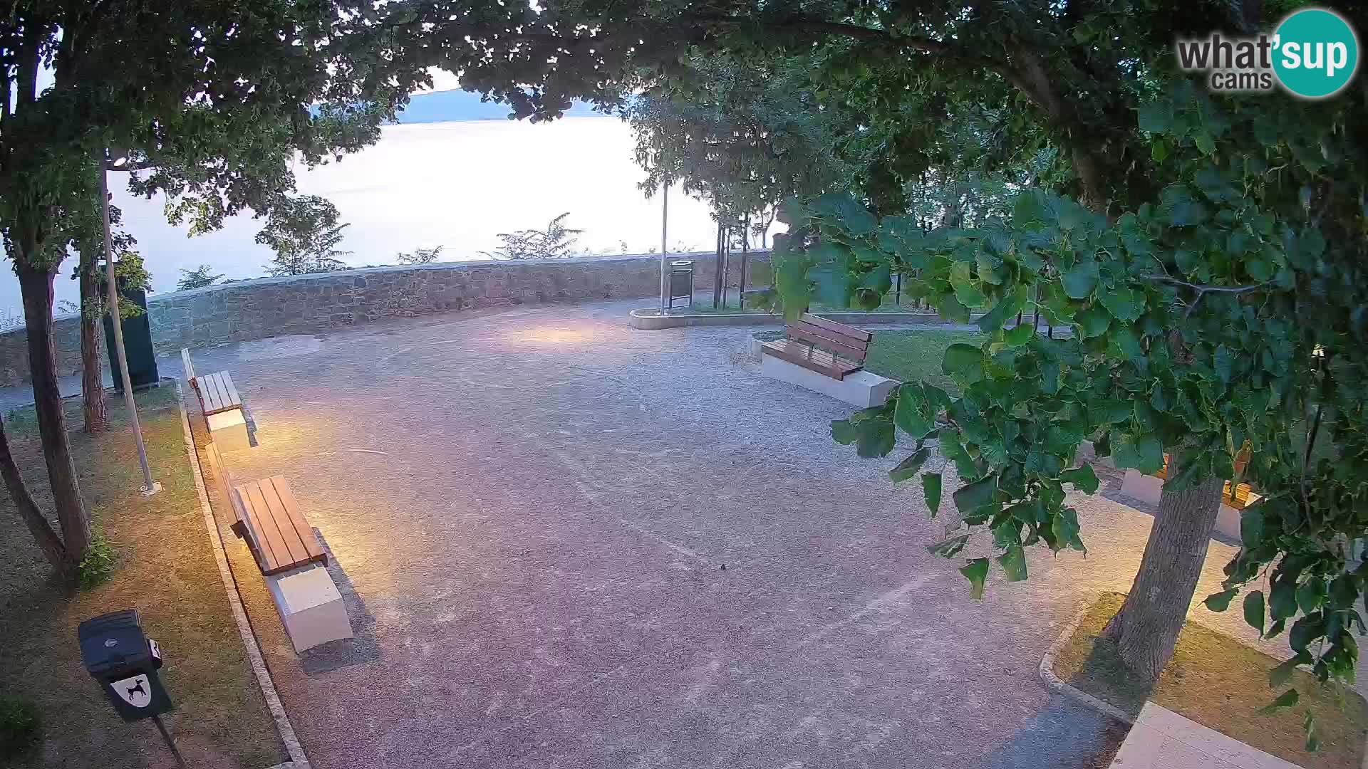 Senj Live Cam – Writers’ Park and the Velebit Channel