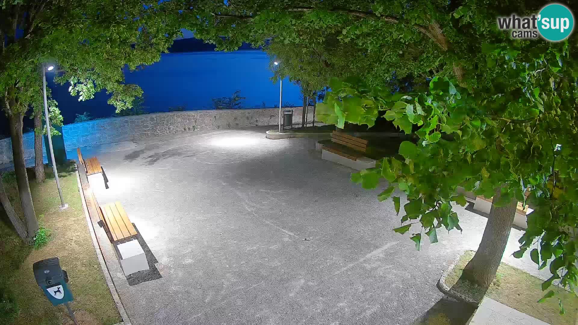 Senj Live Cam – Writers’ Park and the Velebit Channel
