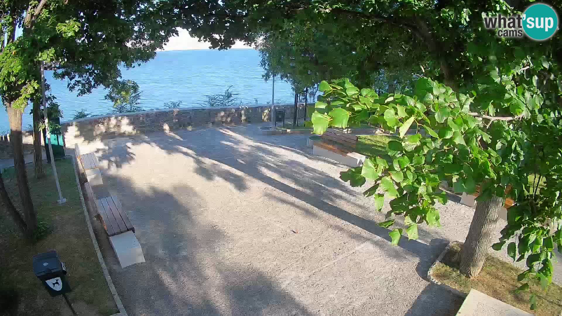 Senj Live Cam – Writers’ Park and the Velebit Channel