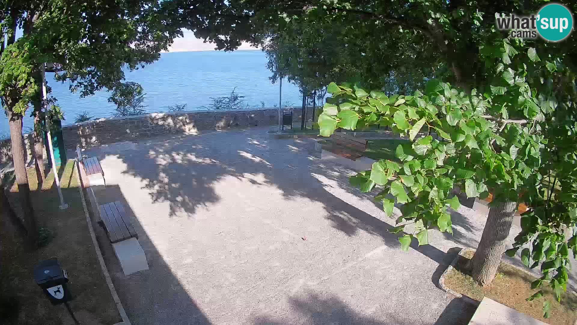 Senj Live Webcam – Schriftstellerpark und Velebit-Kanal
