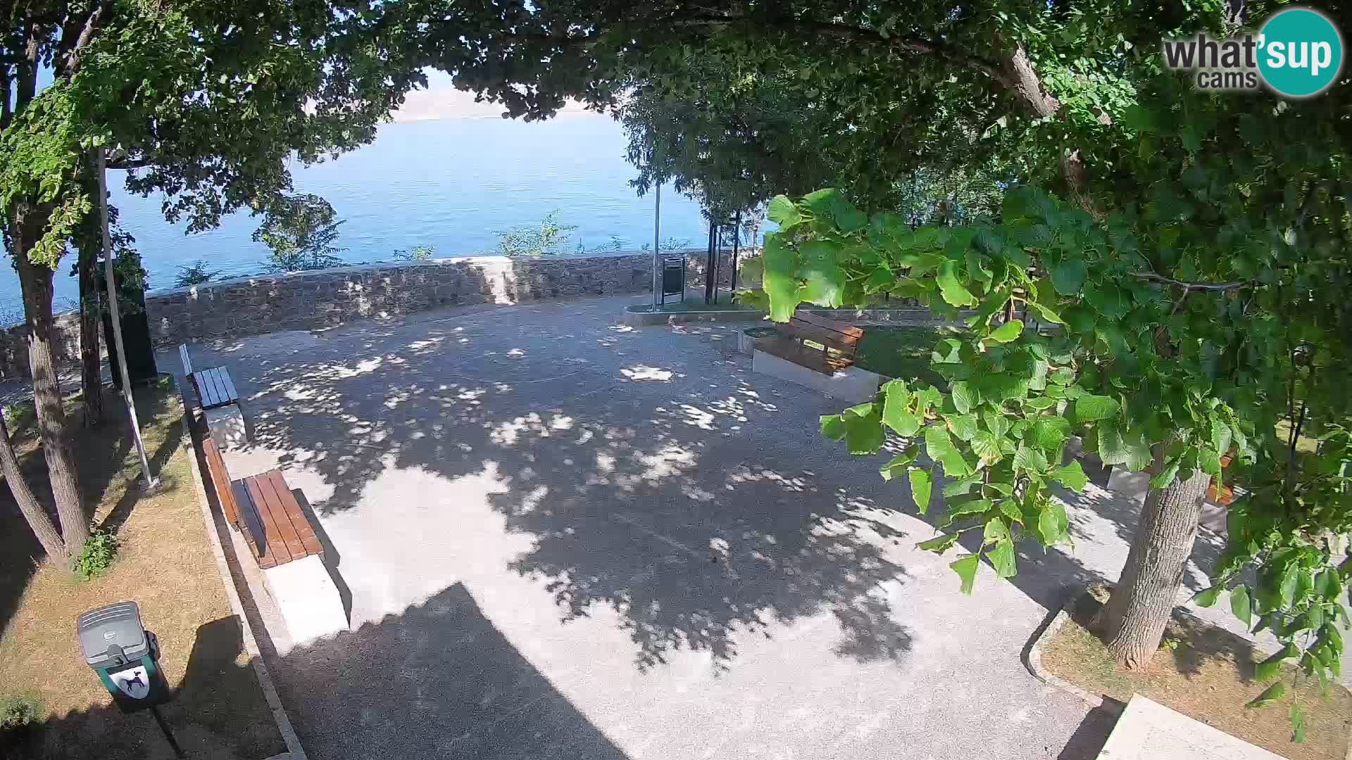 Senj Live Cam – Writers’ Park and the Velebit Channel