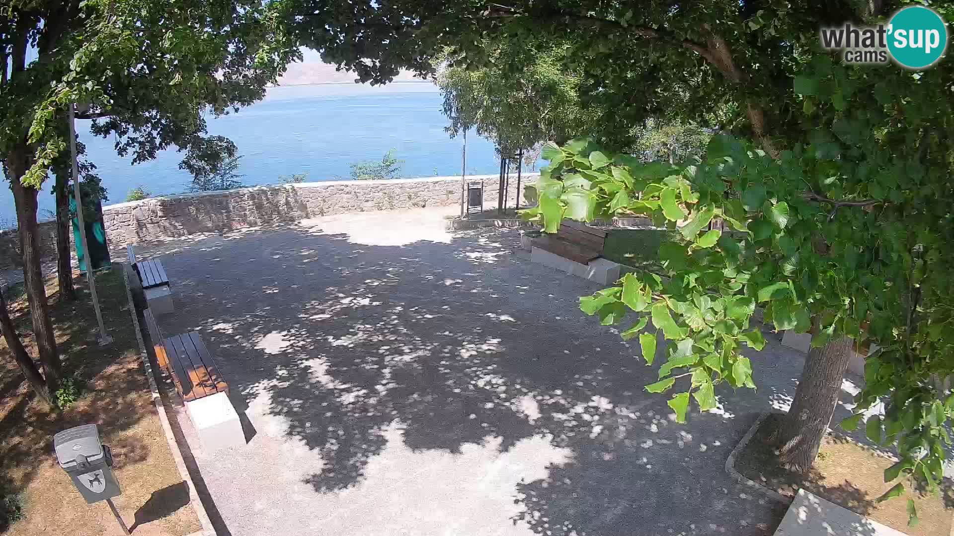 Senj Live Webcam – Schriftstellerpark und Velebit-Kanal