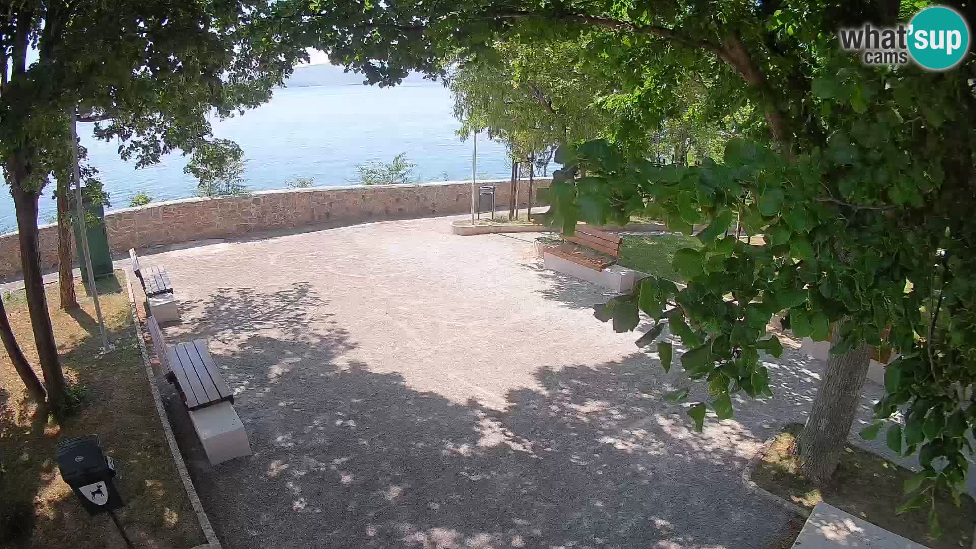 Senj Live Webcam – Schriftstellerpark und Velebit-Kanal