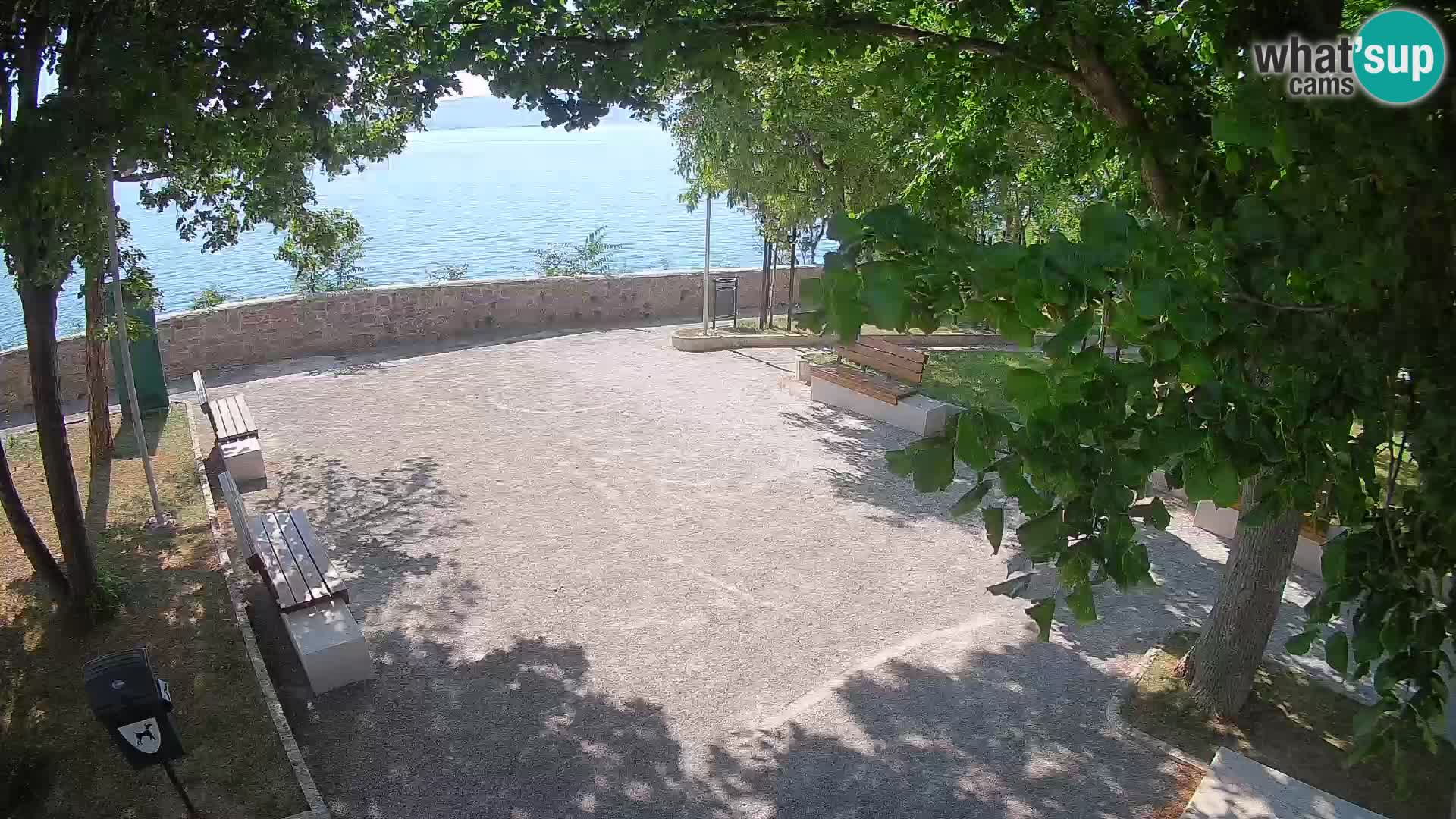 Senj Live Webcam – Schriftstellerpark und Velebit-Kanal