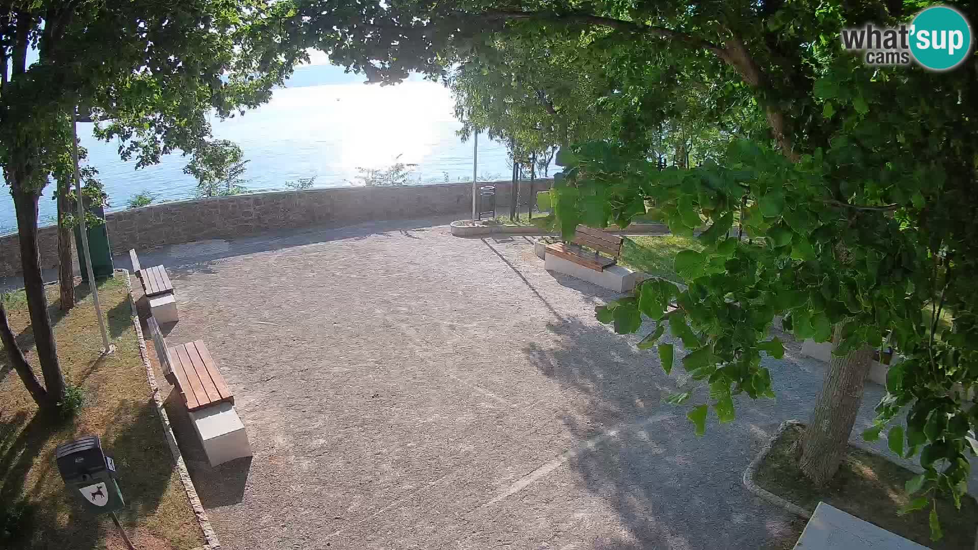 Senj Live Cam – Writers’ Park and the Velebit Channel