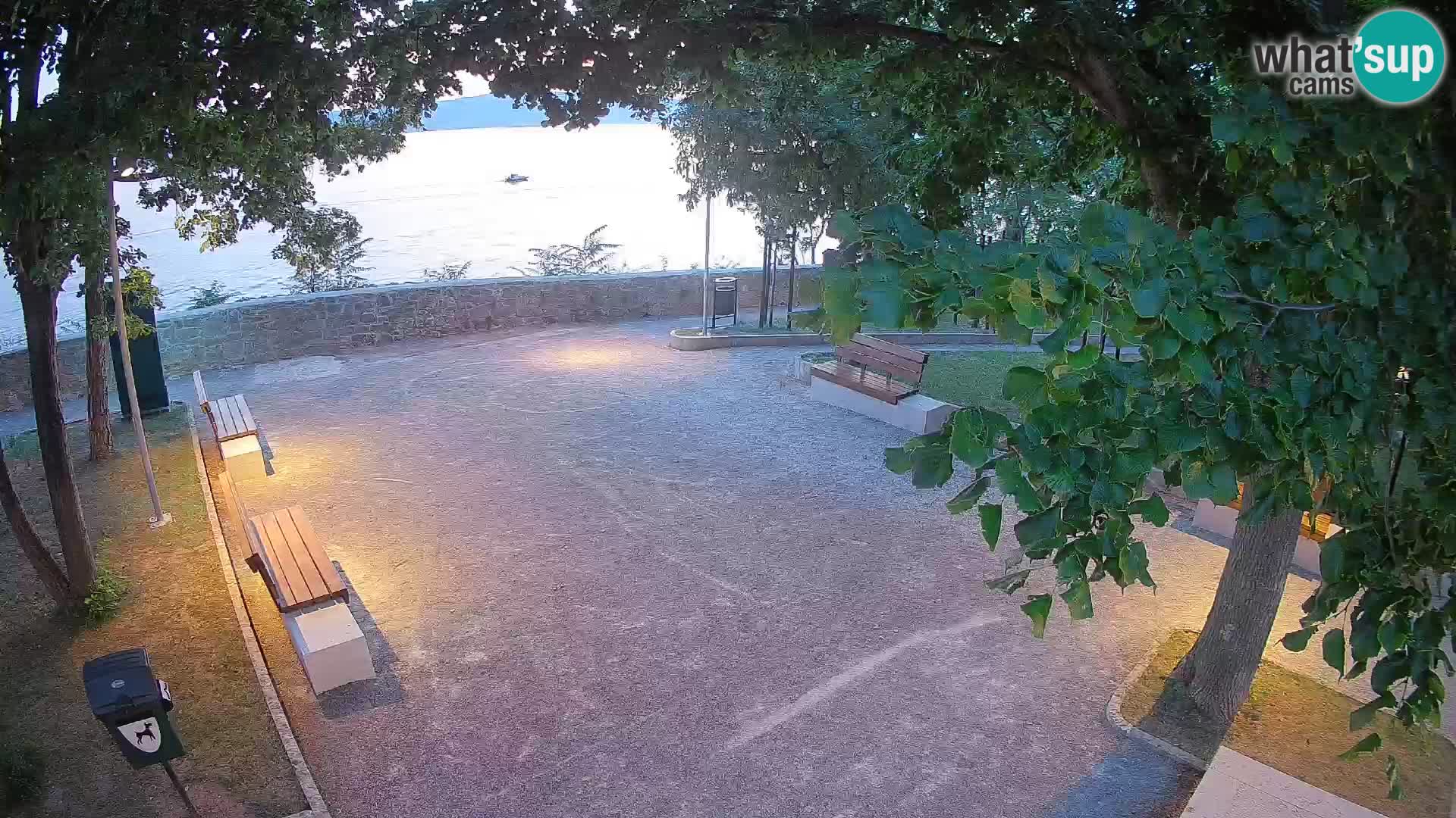 Senj Live Cam – Writers’ Park and the Velebit Channel