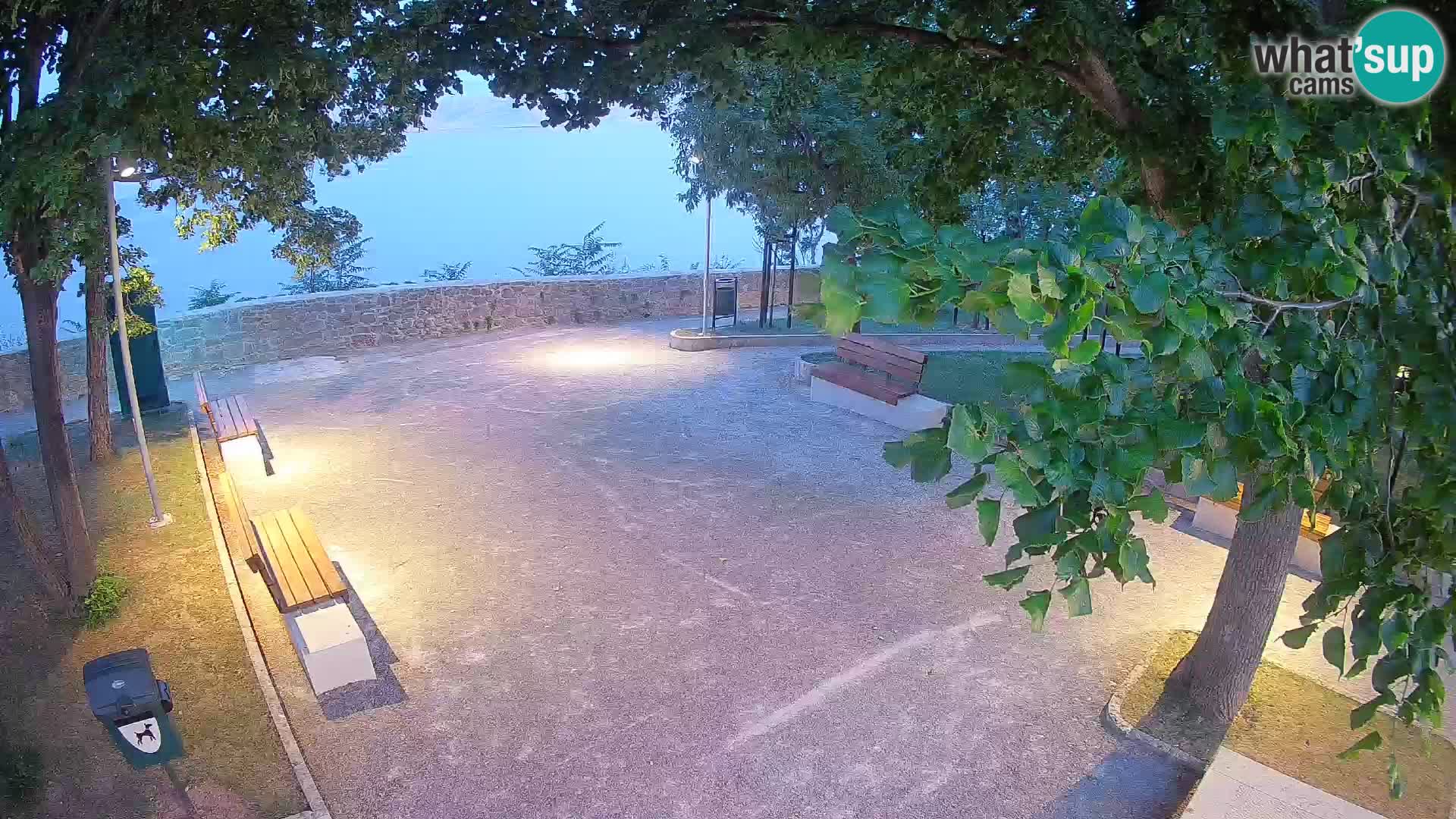 Senj Live Cam – Writers’ Park and the Velebit Channel