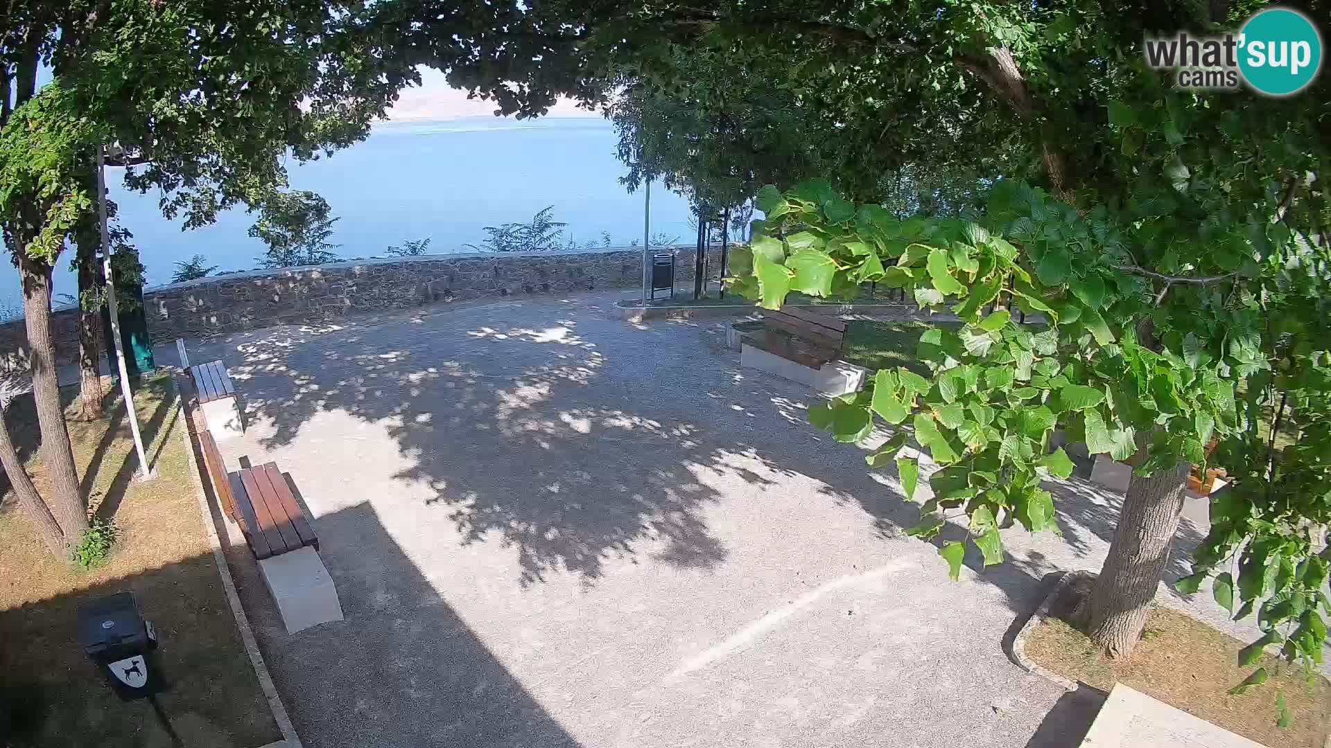 Senj Live Webcam – Schriftstellerpark und Velebit-Kanal