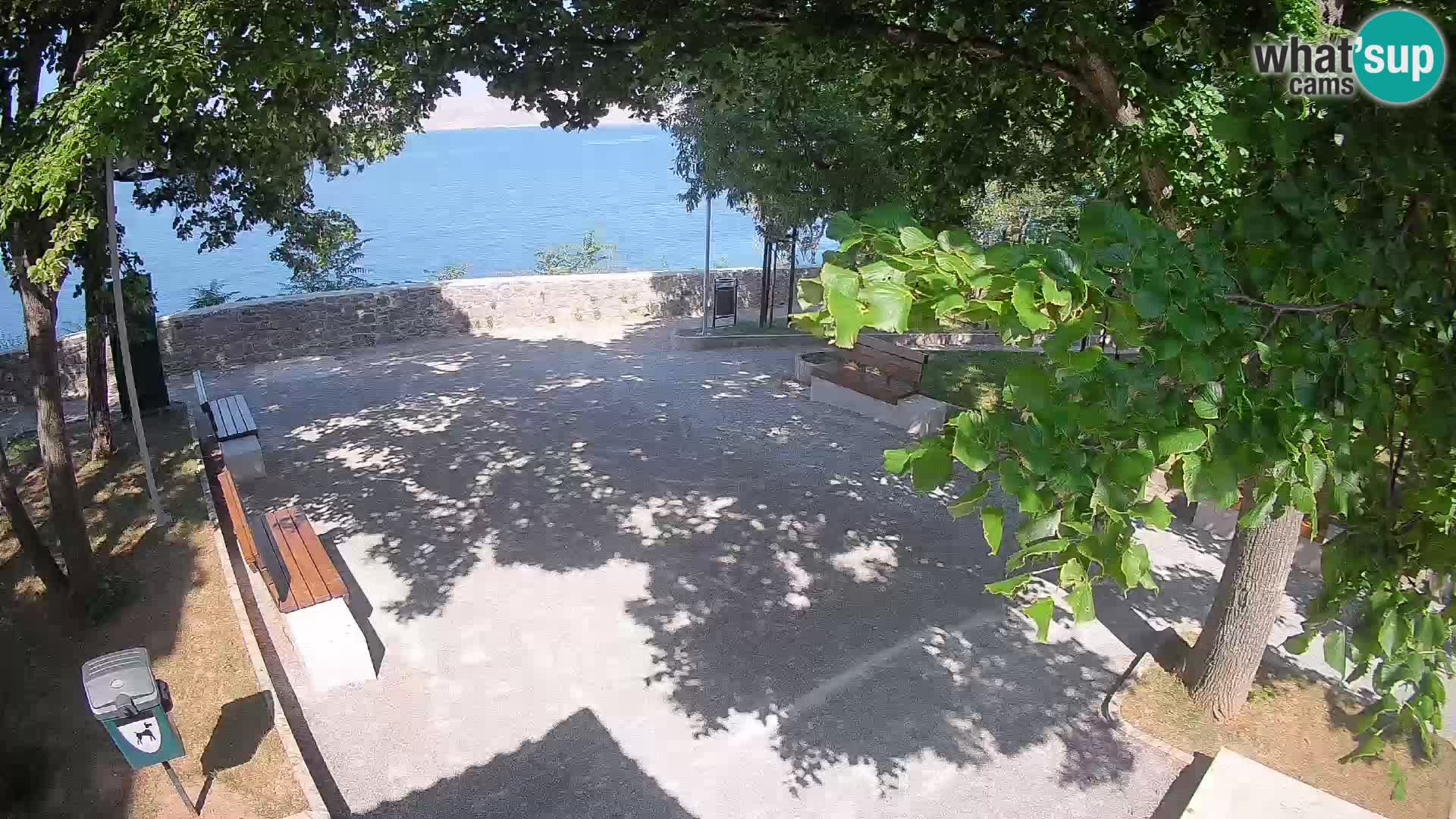 Senj Live Webcam – Schriftstellerpark und Velebit-Kanal