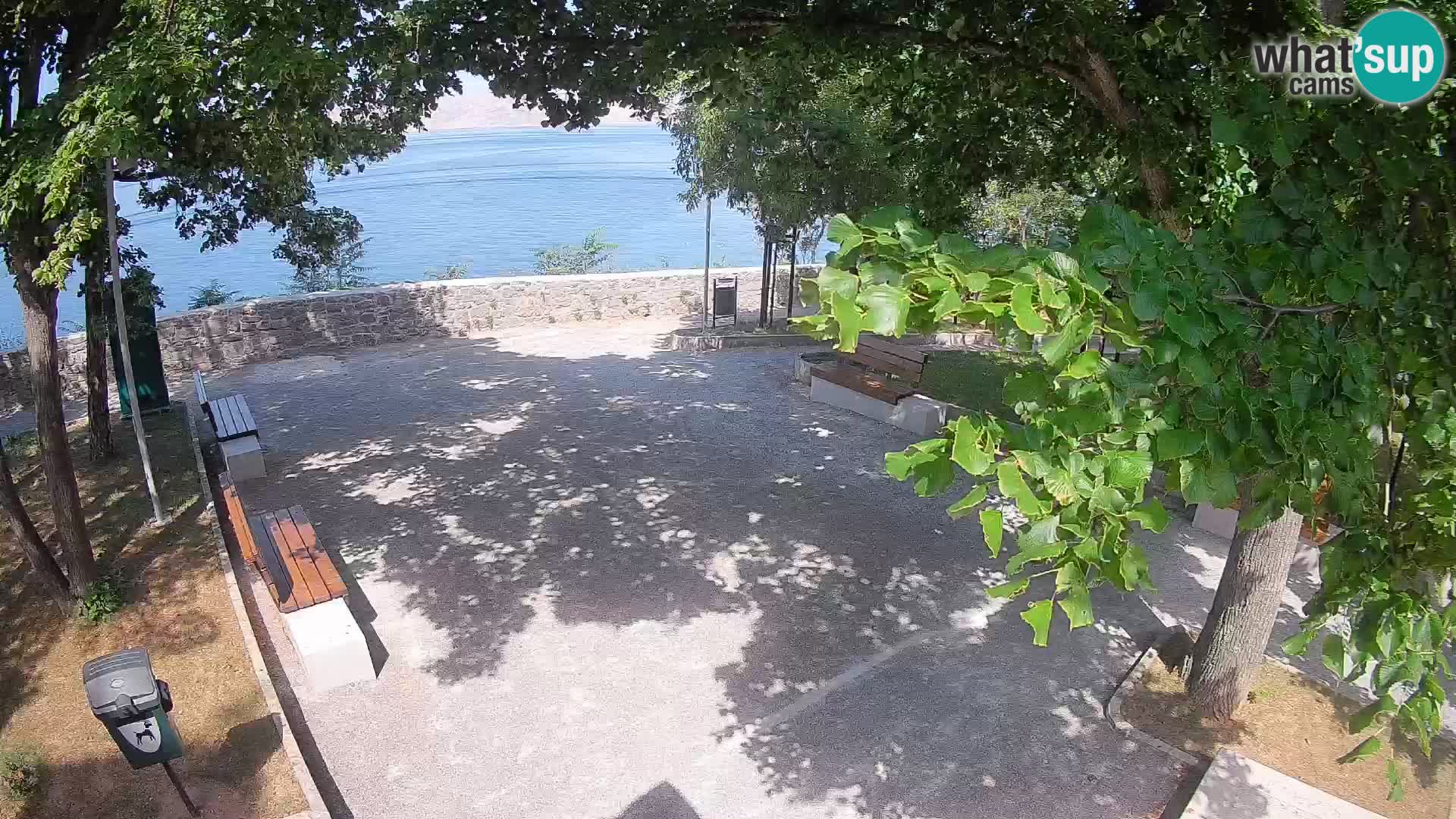 Senj Live Cam – Writers’ Park and the Velebit Channel