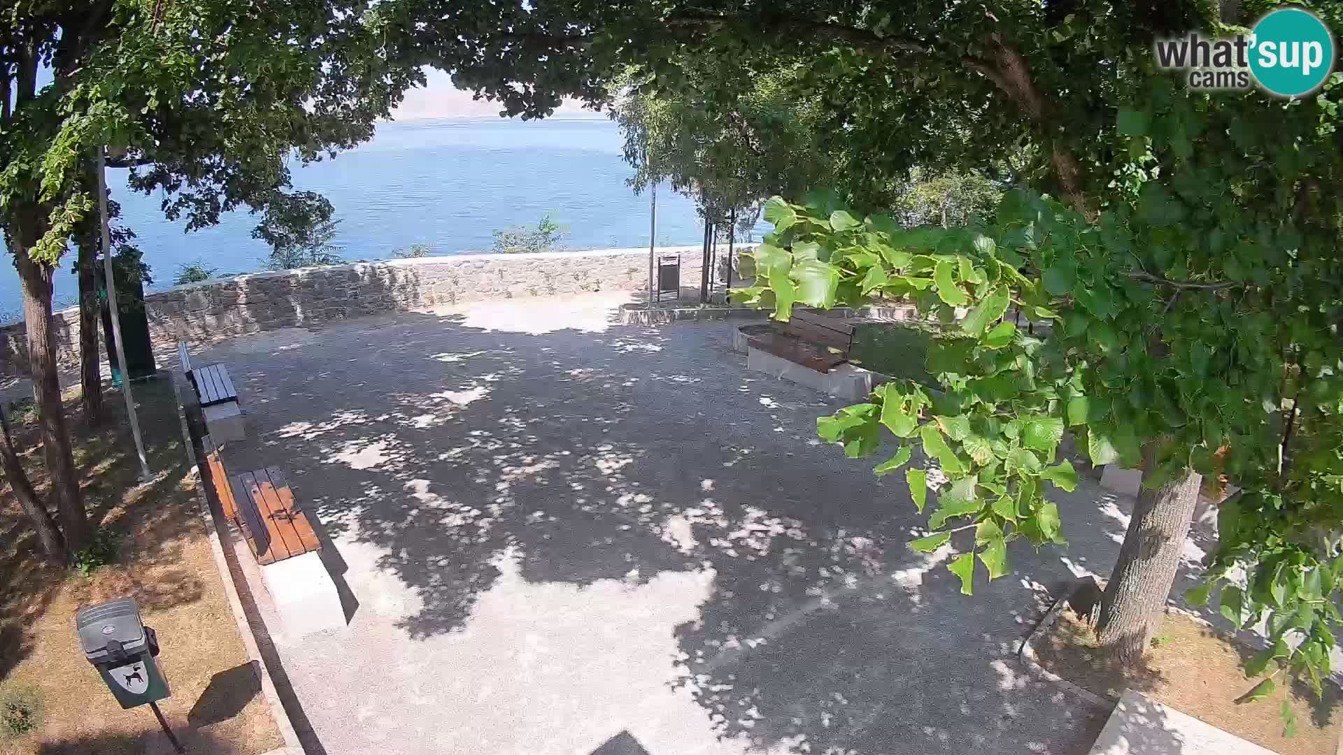 Senj Live Webcam – Schriftstellerpark und Velebit-Kanal