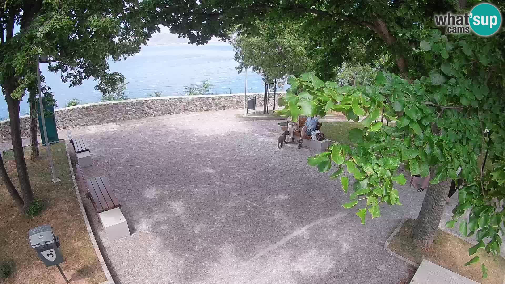 Senj Live Webcam – Schriftstellerpark und Velebit-Kanal