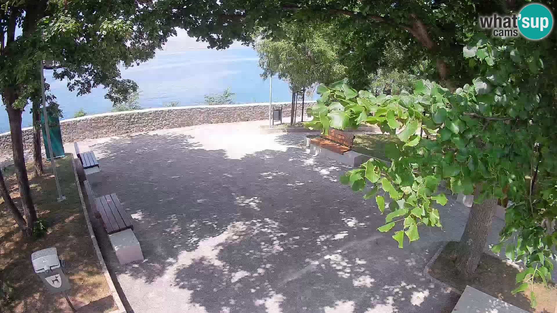 Webcam Senj en direct – Parc des Écrivains et canal du Velebit