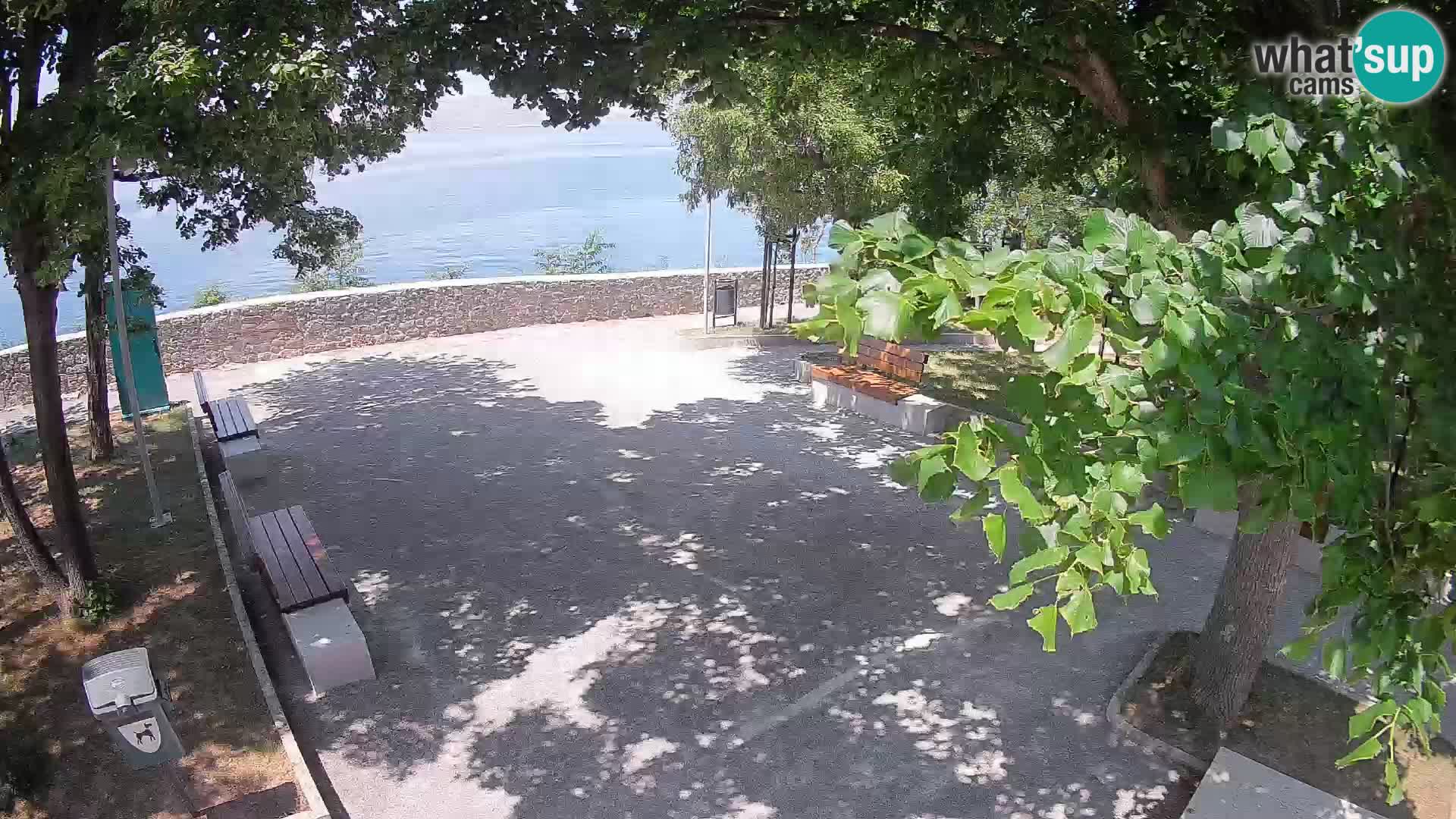 Senj Live Webcam – Schriftstellerpark und Velebit-Kanal