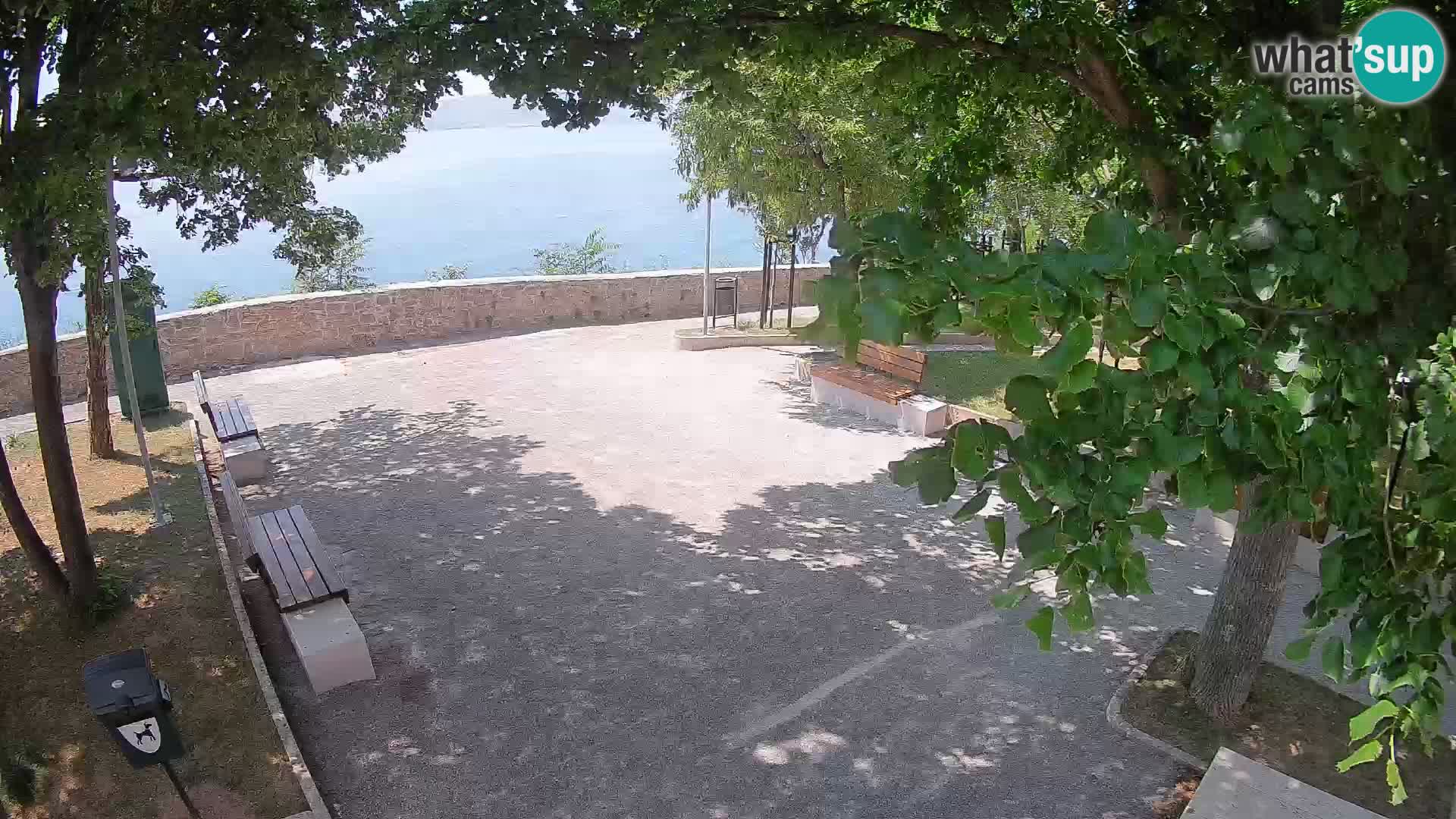 Senj Live Cam – Writers’ Park and the Velebit Channel