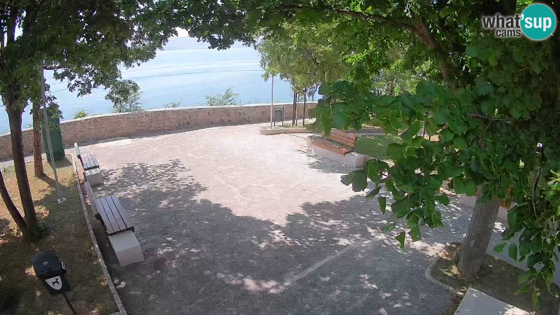Senj Live Cam – Writers’ Park and the Velebit Channel