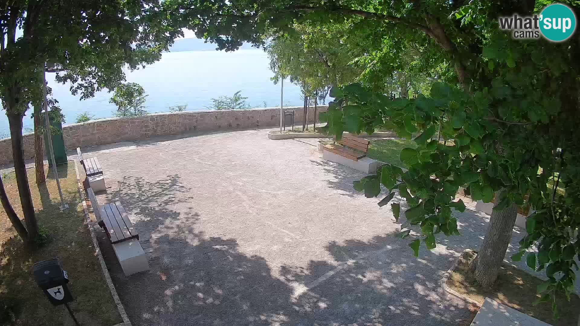 Senj Live Webcam – Schriftstellerpark und Velebit-Kanal