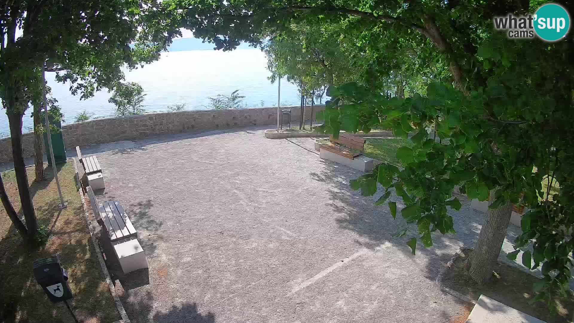 Spletna kamera Senj v živo – Park pisateljev in Velebitski kanal
