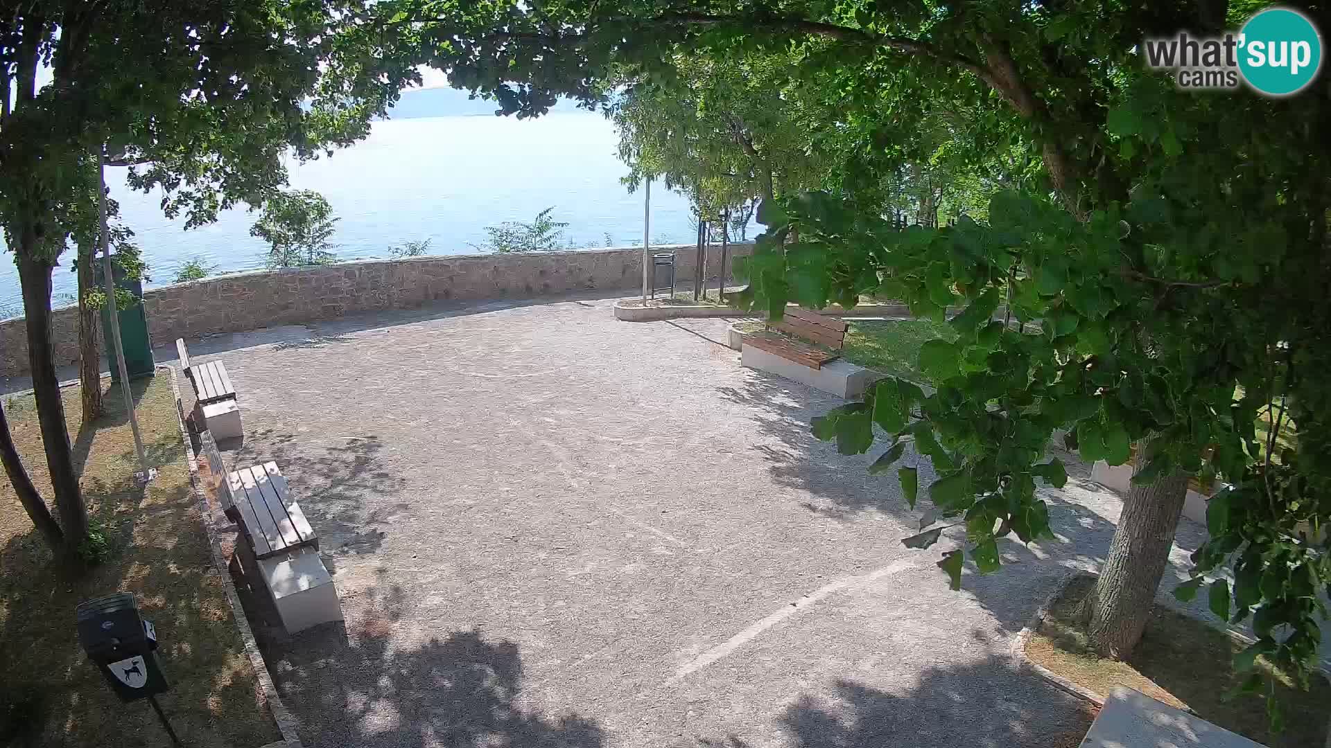 Senj Live Webcam – Schriftstellerpark und Velebit-Kanal