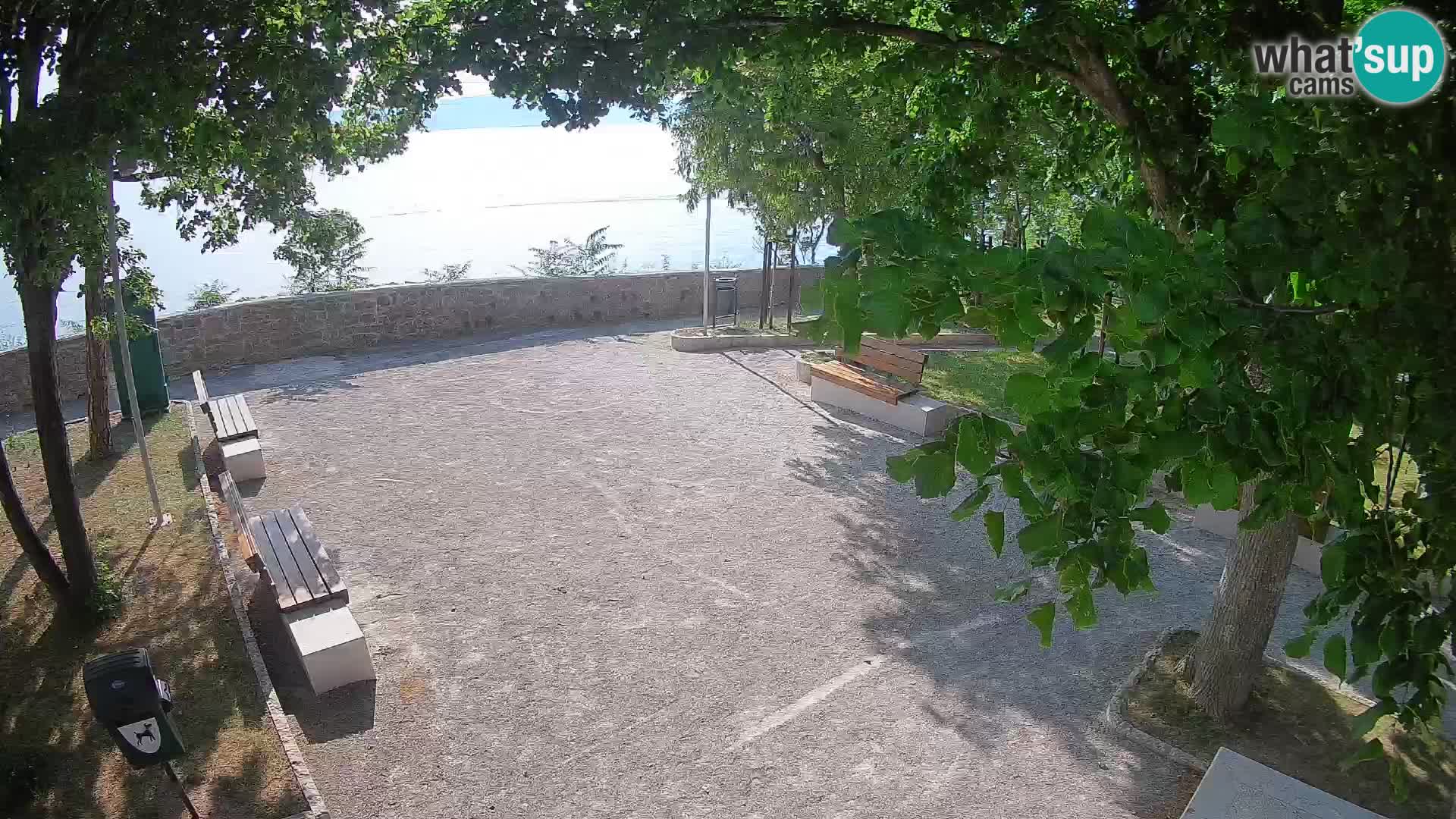 Senj Live Cam – Writers’ Park and the Velebit Channel