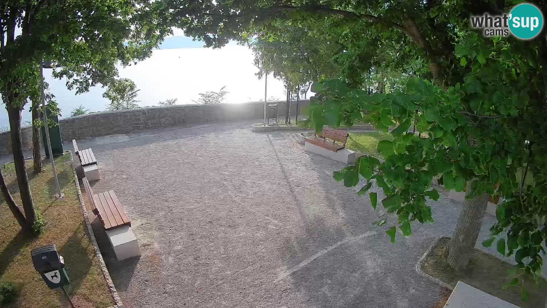 Senj Live Cam – Writers’ Park and the Velebit Channel