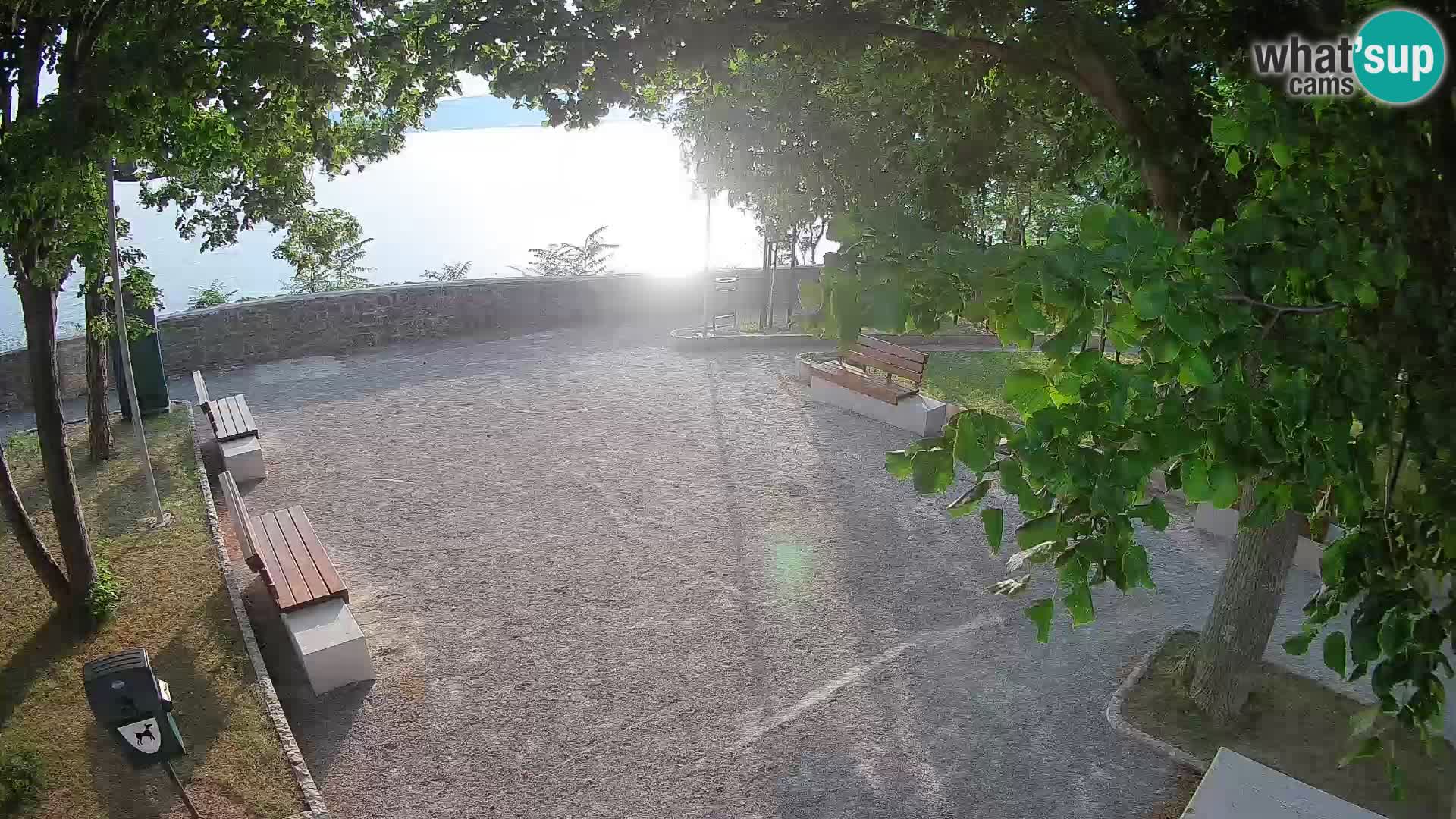 Senj Live Cam – Writers’ Park and the Velebit Channel