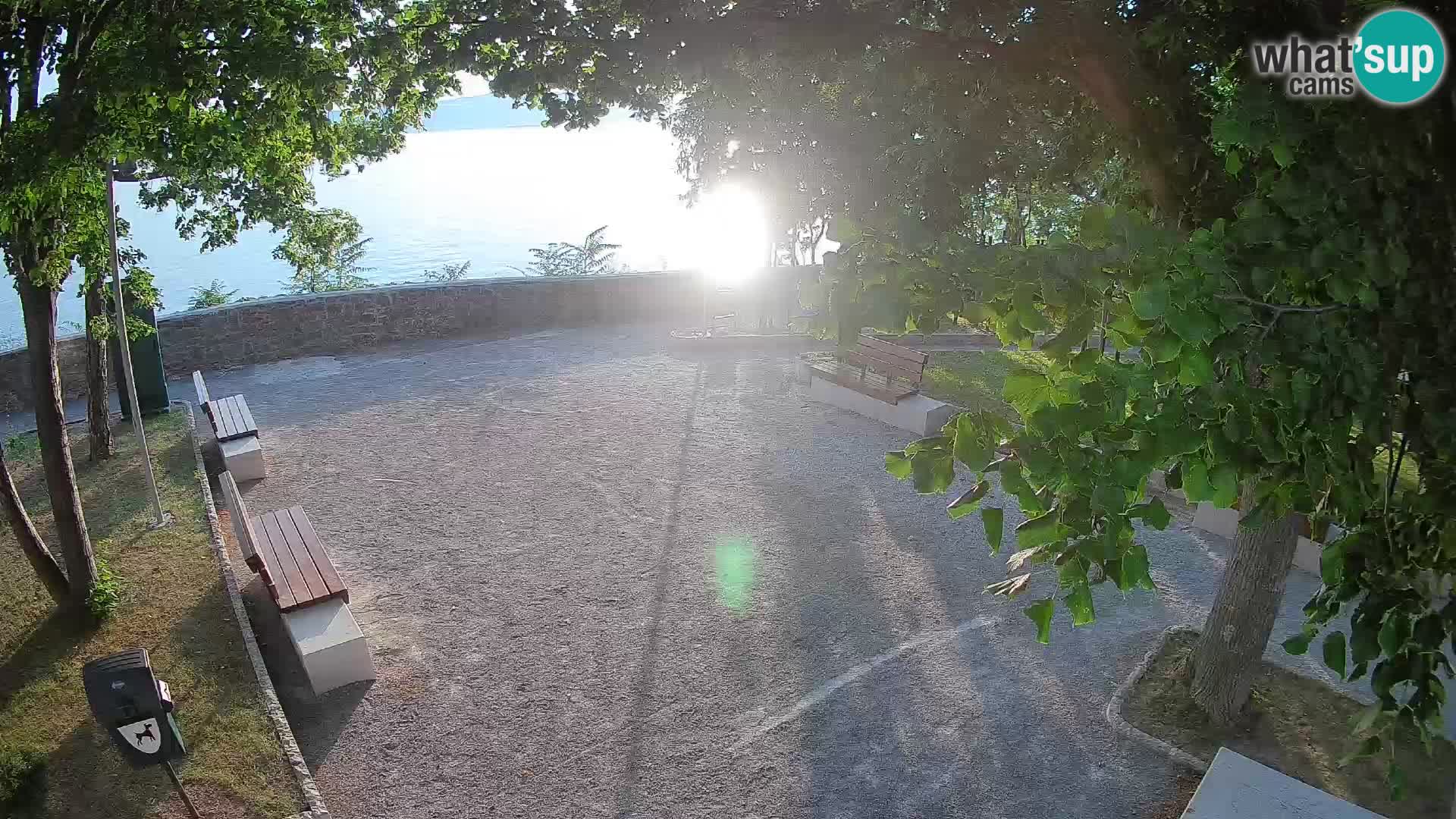 Senj Live Webcam – Schriftstellerpark und Velebit-Kanal