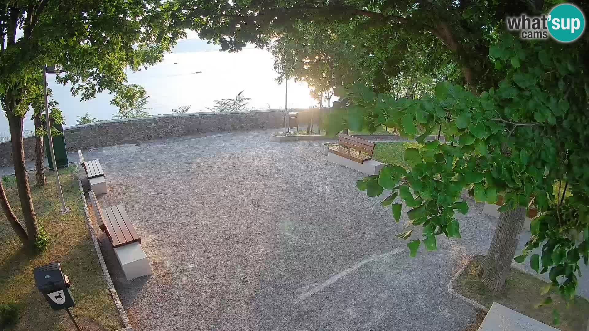 Senj Live Cam – Writers’ Park and the Velebit Channel