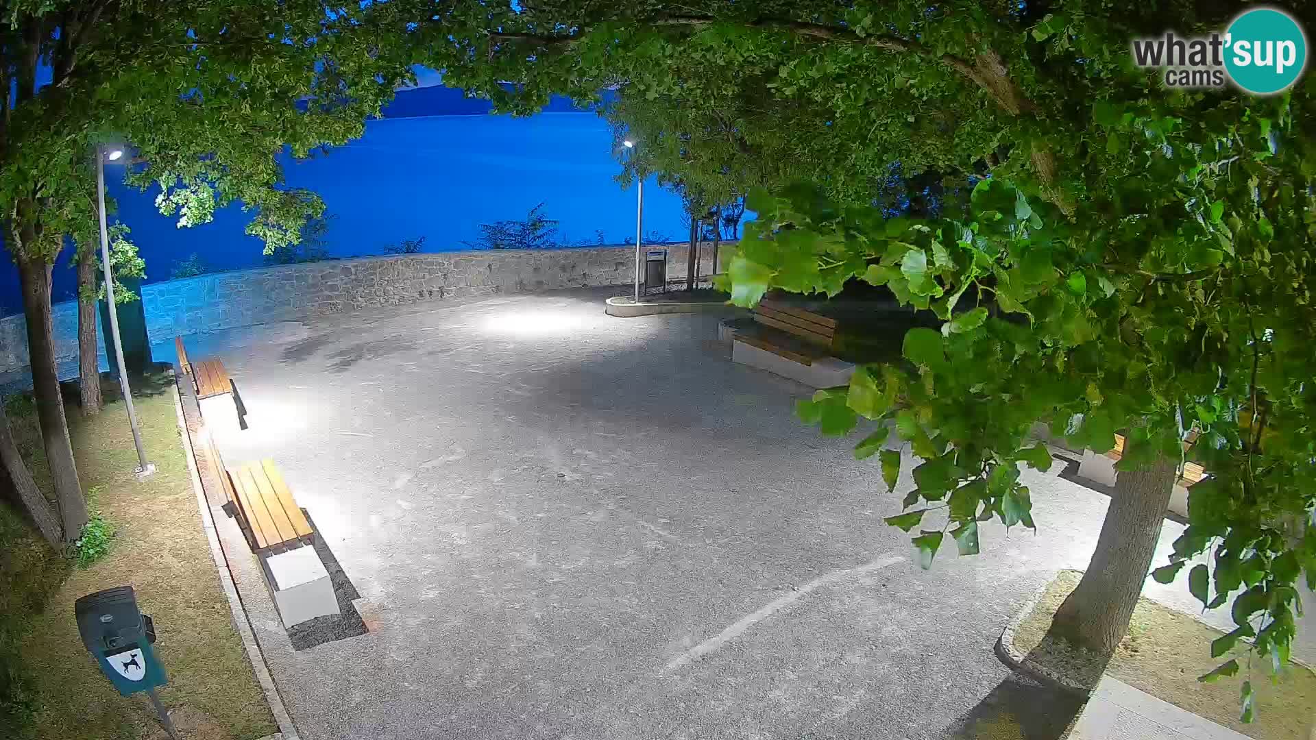 Senj Live Cam – Writers’ Park and the Velebit Channel