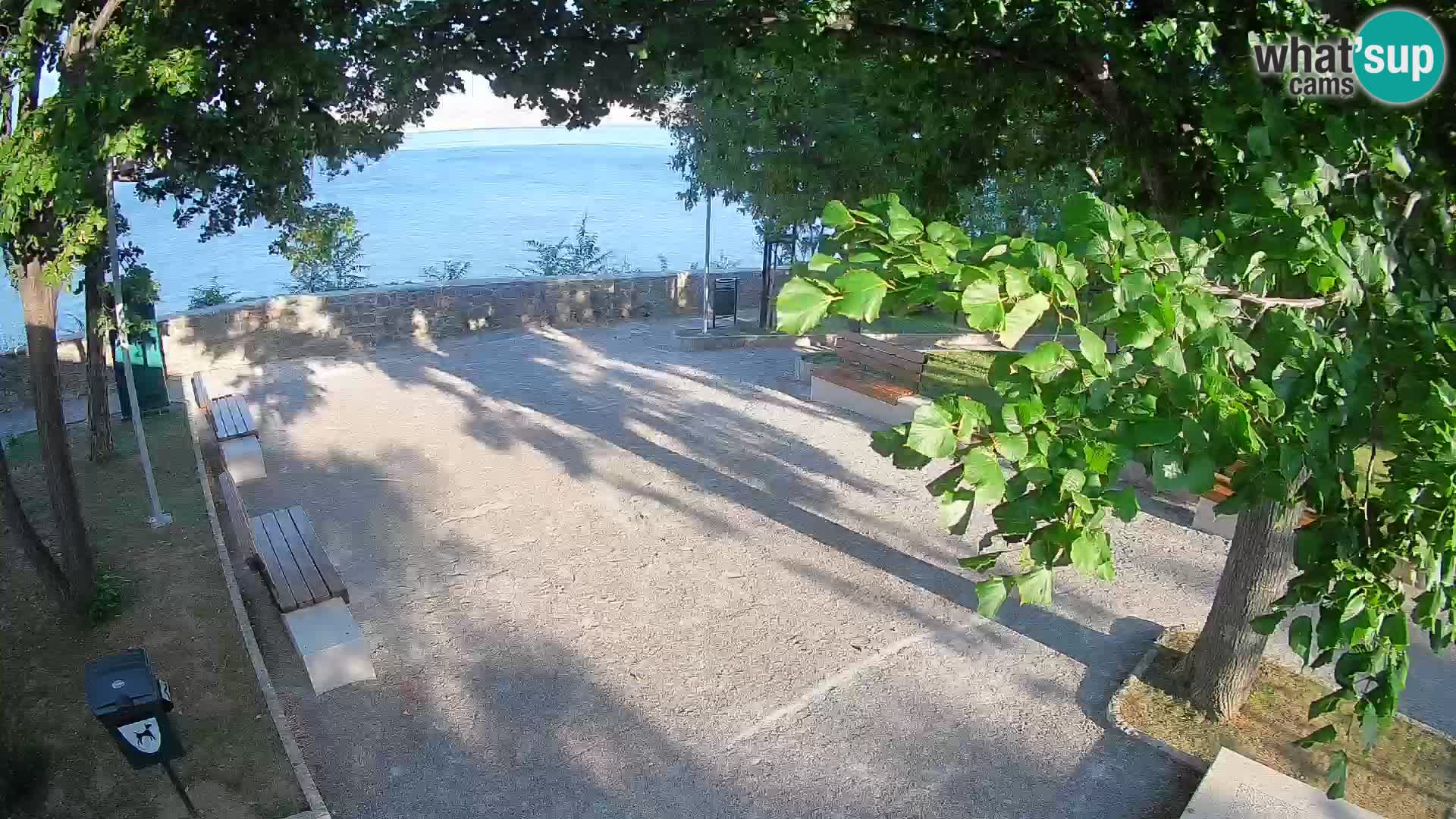 Senj Live Cam – Writers’ Park and the Velebit Channel