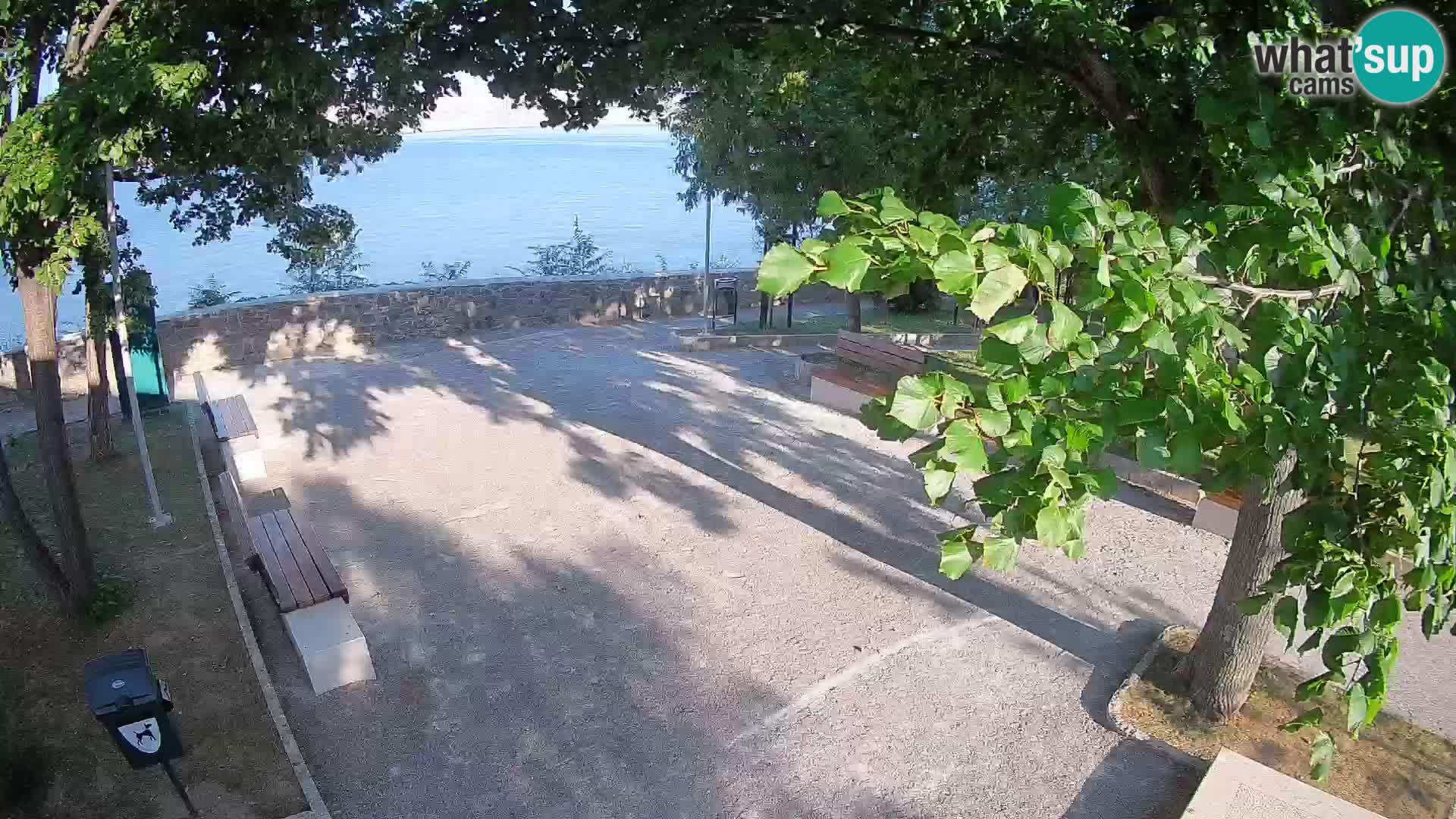 Senj Live Cam – Writers’ Park and the Velebit Channel