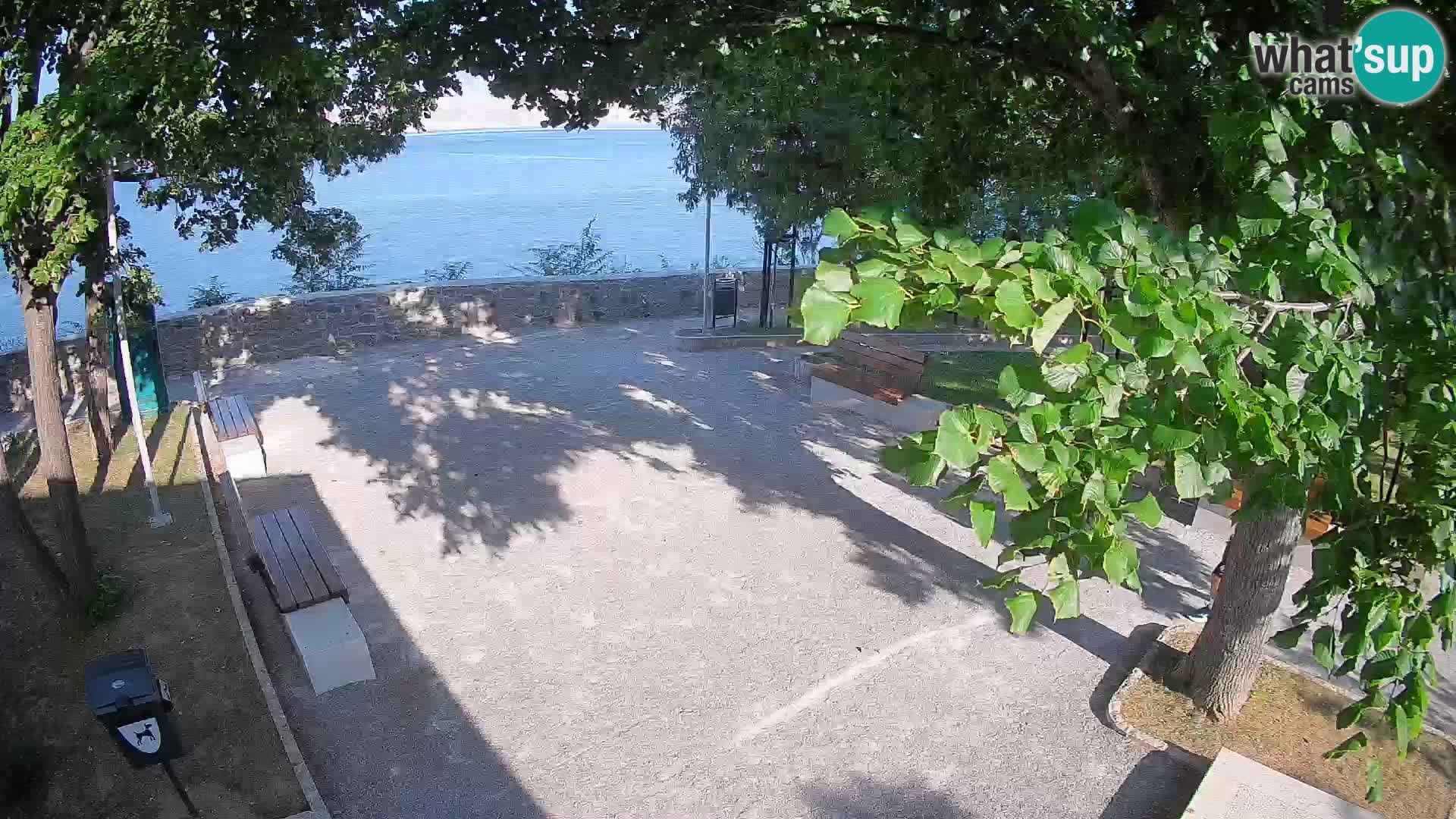 Senj Live Webcam – Schriftstellerpark und Velebit-Kanal