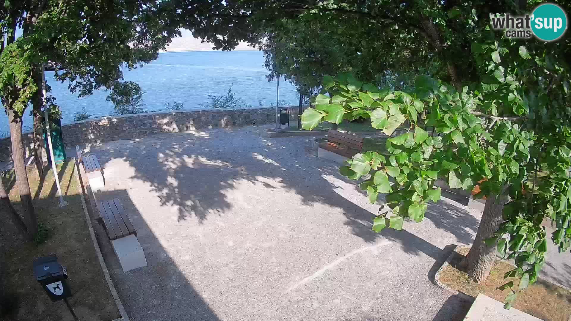 Senj Live Webcam – Schriftstellerpark und Velebit-Kanal