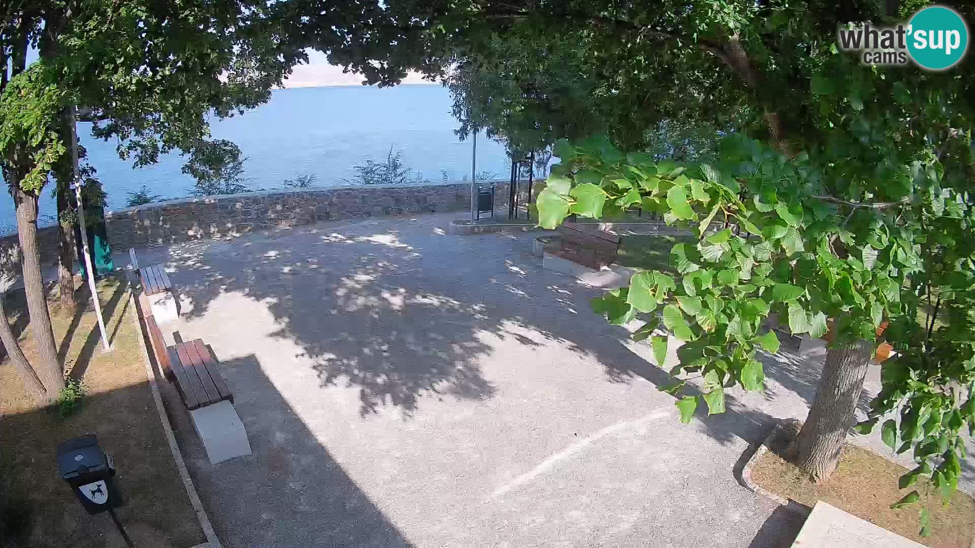 Senj Live Cam – Writers’ Park and the Velebit Channel