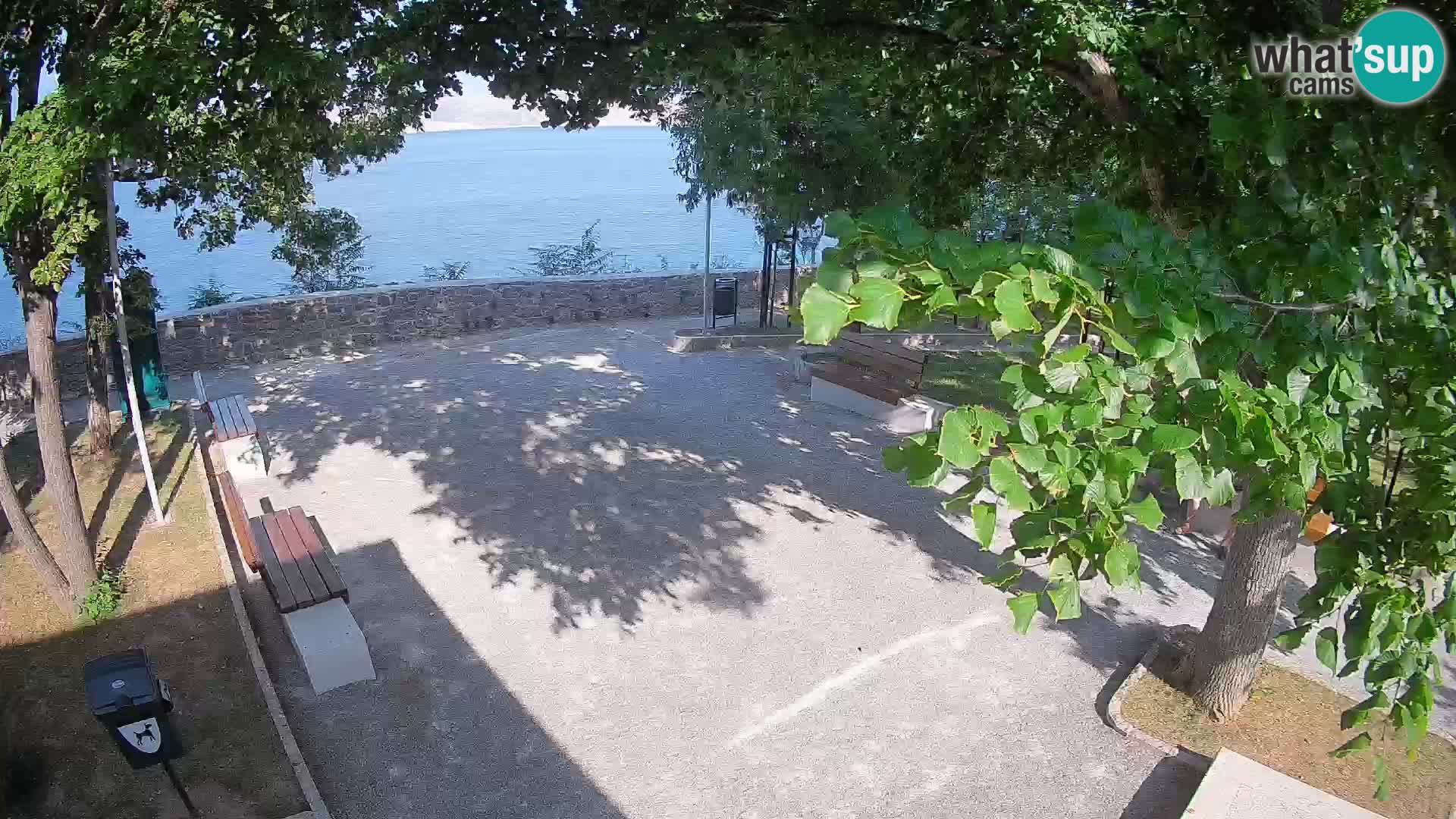 Senj Live Webcam – Schriftstellerpark und Velebit-Kanal