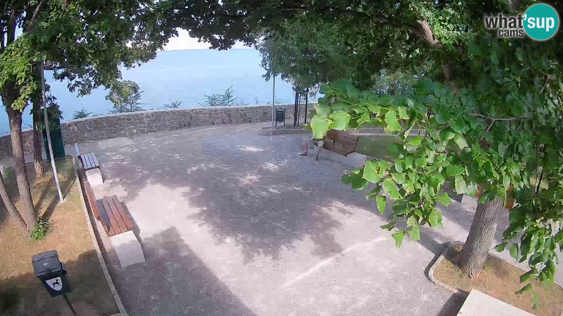 Senj Live Webcam – Schriftstellerpark und Velebit-Kanal