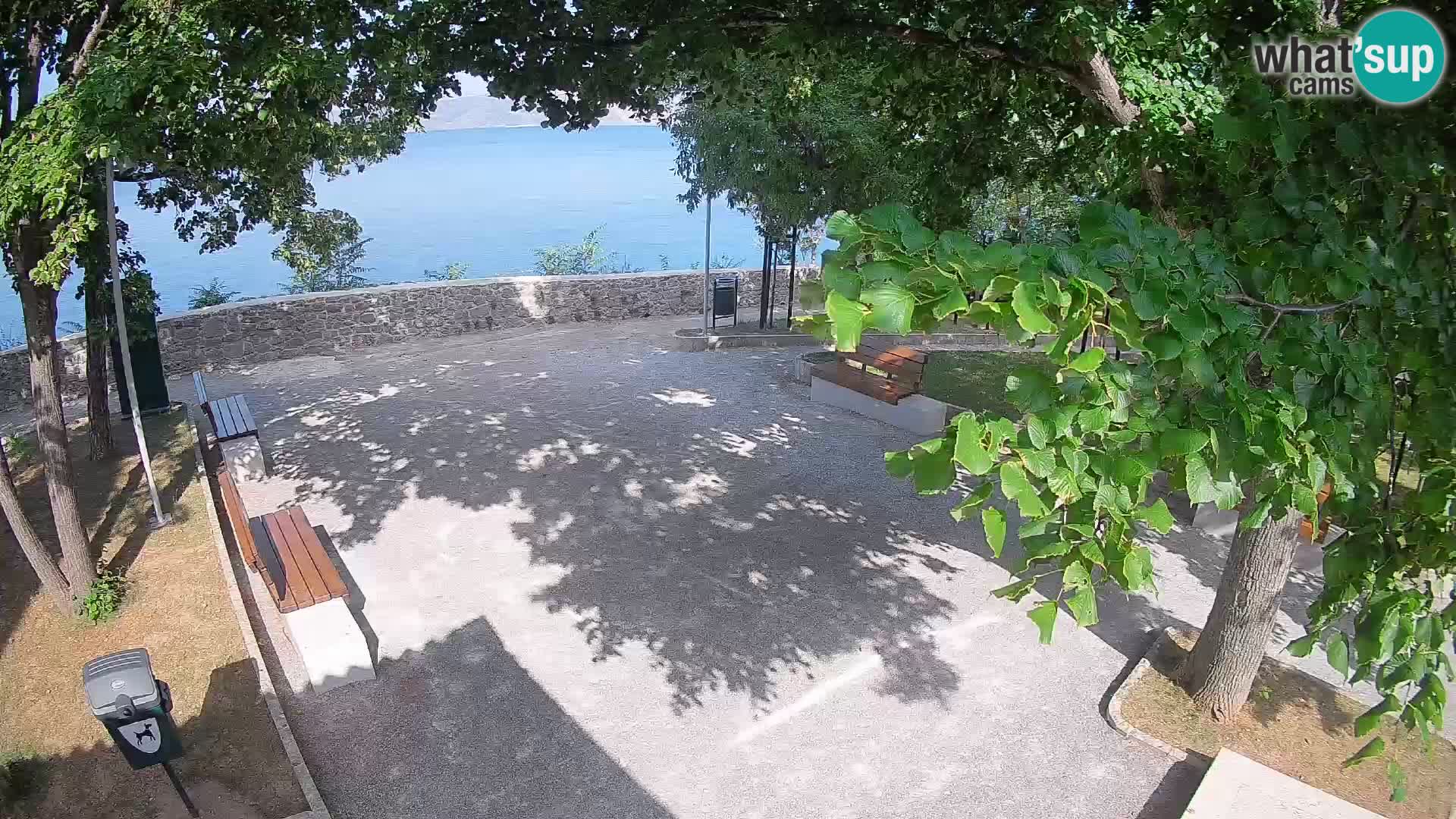Senj Live Cam – Writers’ Park and the Velebit Channel