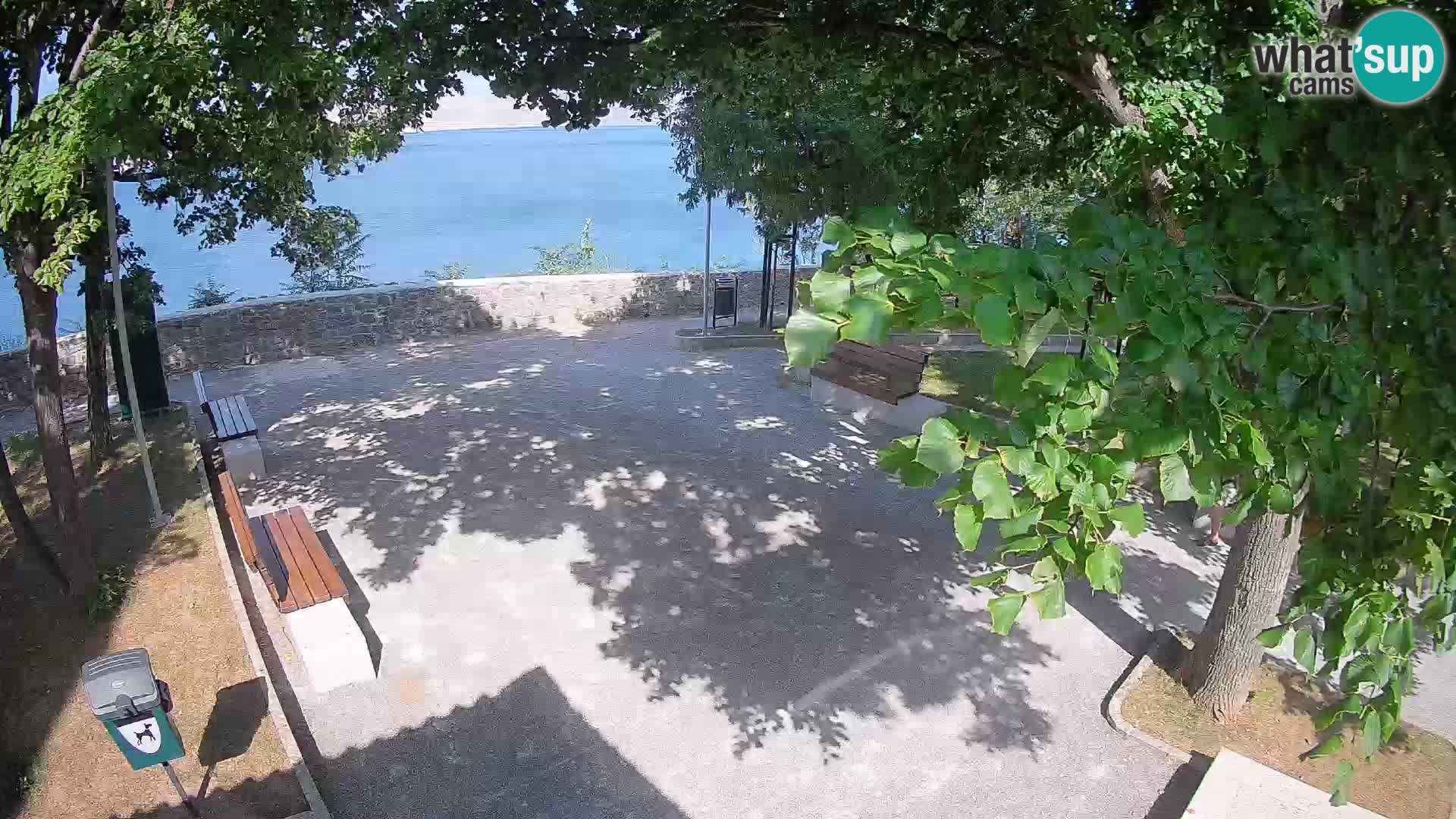Senj Live Webcam – Schriftstellerpark und Velebit-Kanal